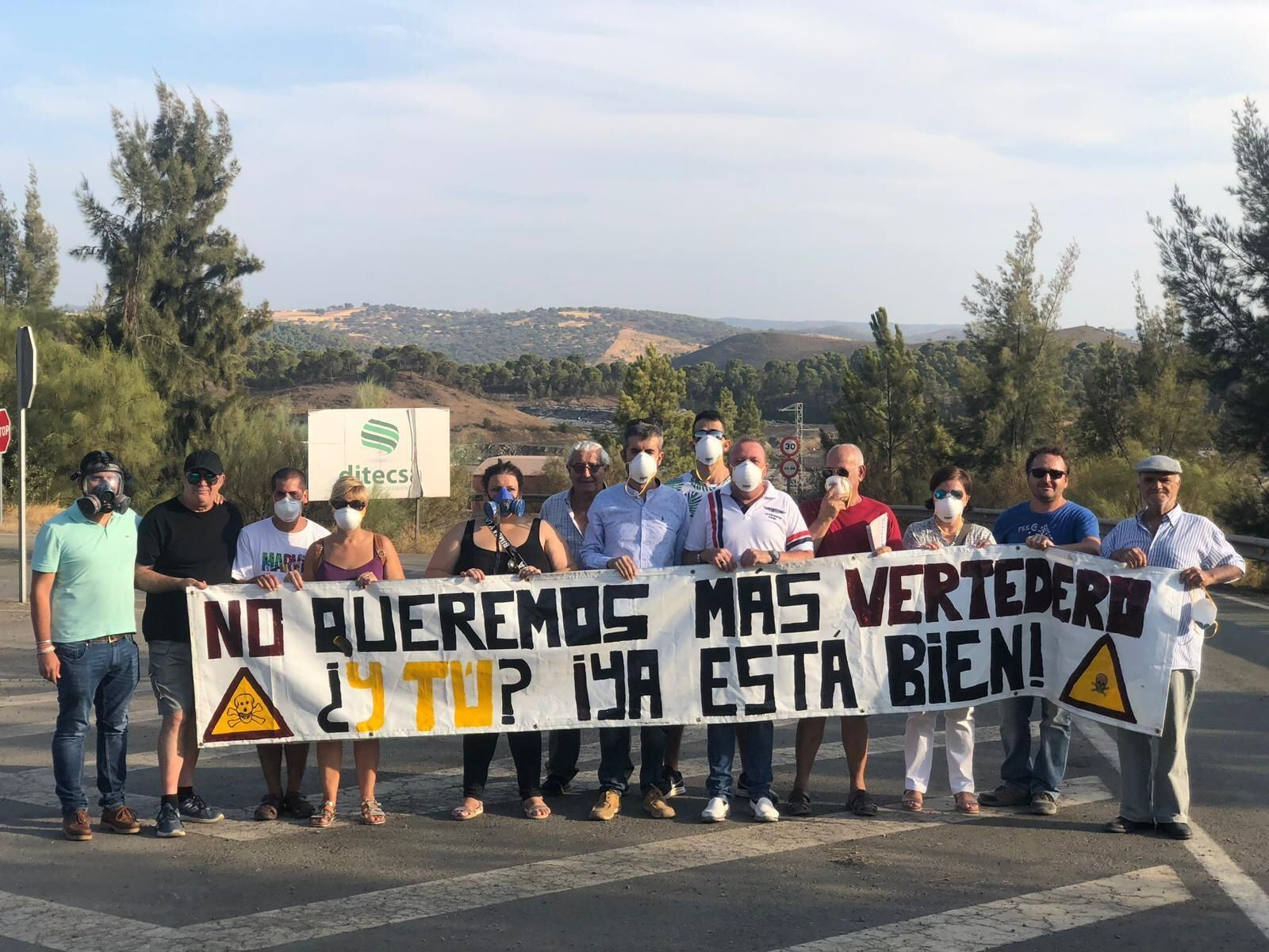 Concejales del PP en una protesta.
