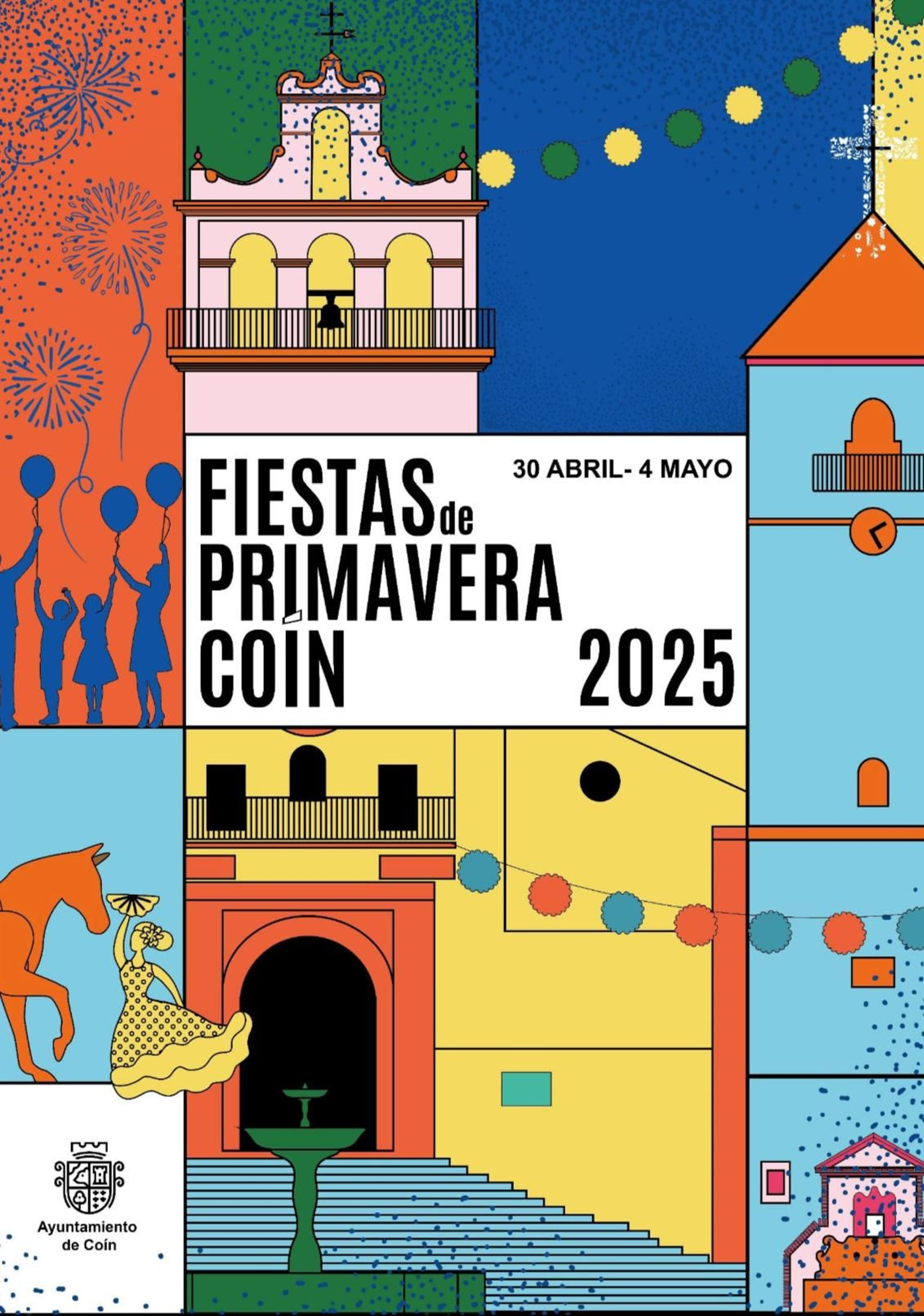 Cartel promocional de las Fiestas de Primavera de Coín.