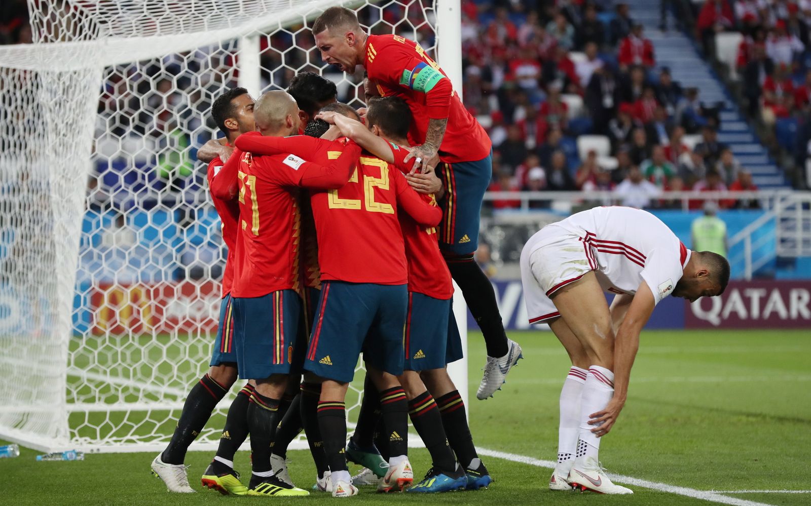 Las imágenes del España-Marruecos