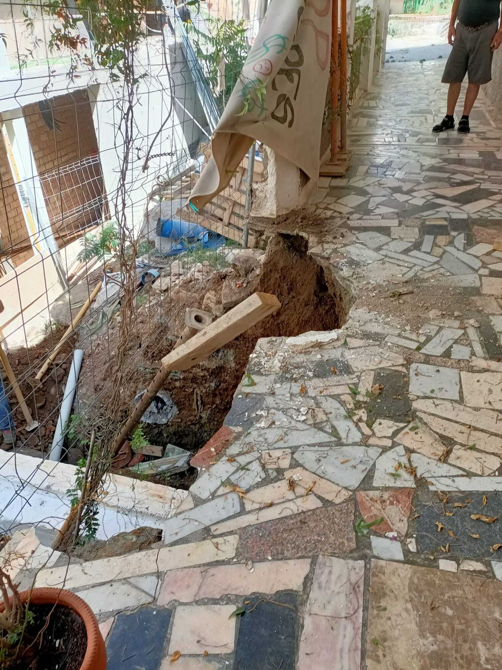 Derrumbe en la corrala de la Plaza Puntal de Vacares