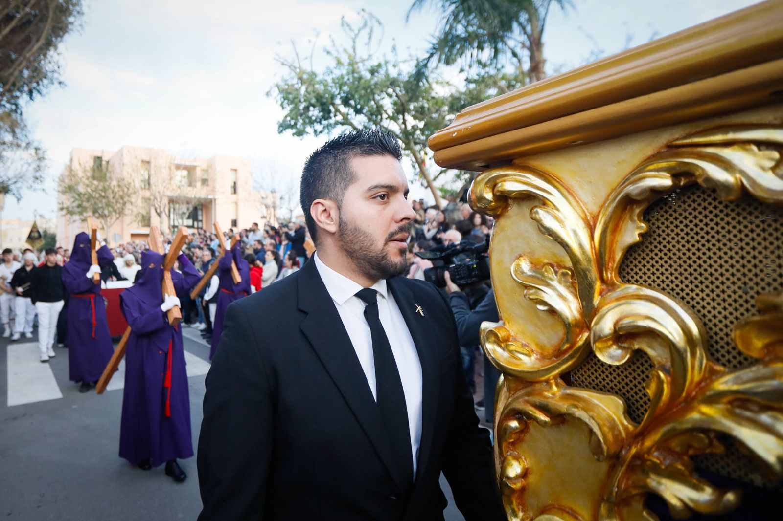 La procesión del Encuentro, en imágenes