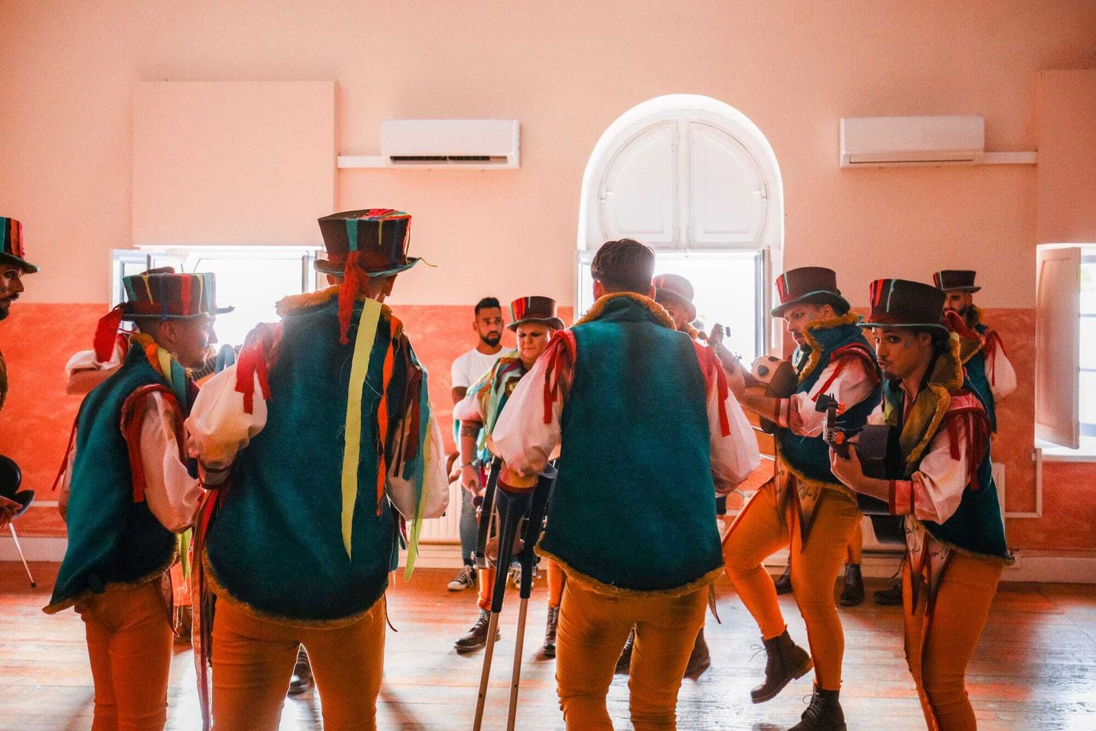 el ambiente en los camerinos del Falla