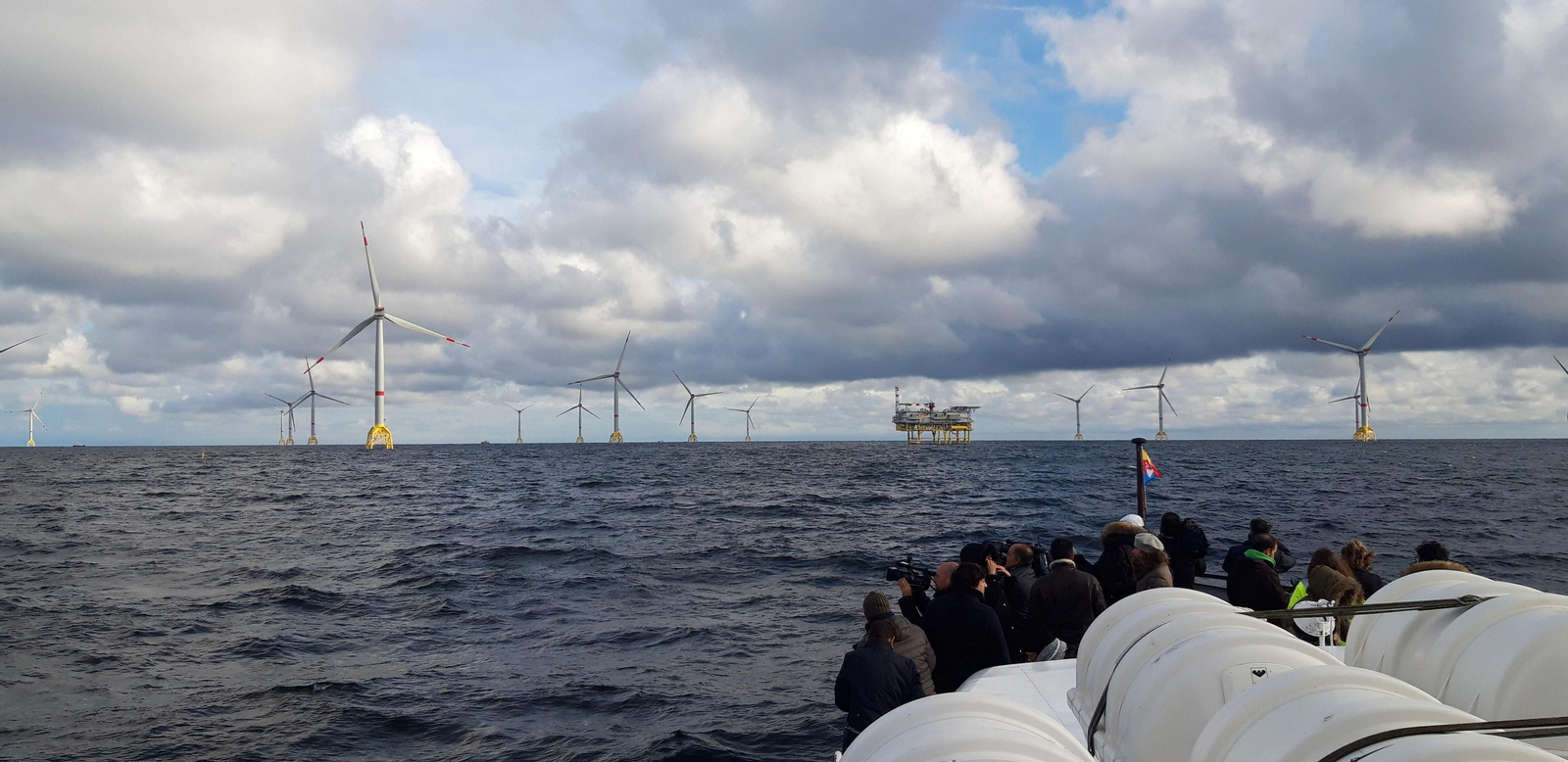Imágenes del parque eólico marino de 'Wikinger'