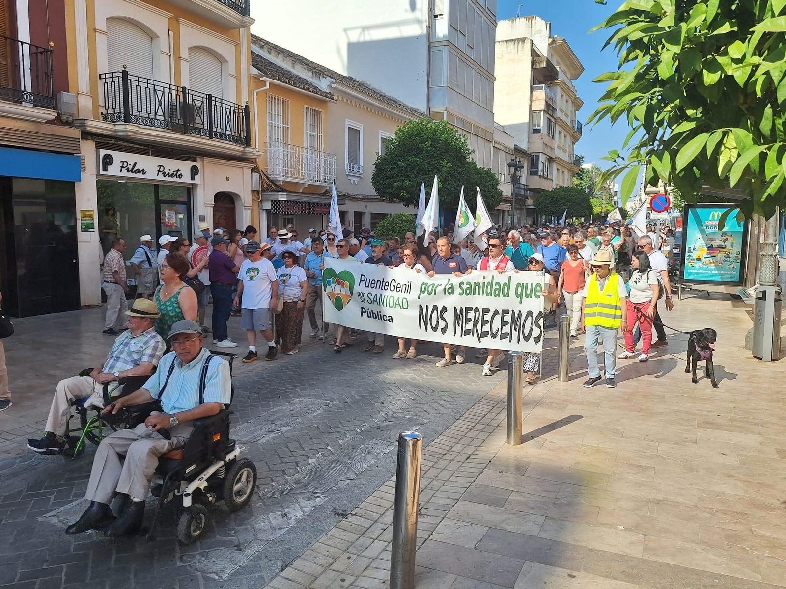 Las imágenes de la manifestación por la sanidad pública celebrada en Puente Genil