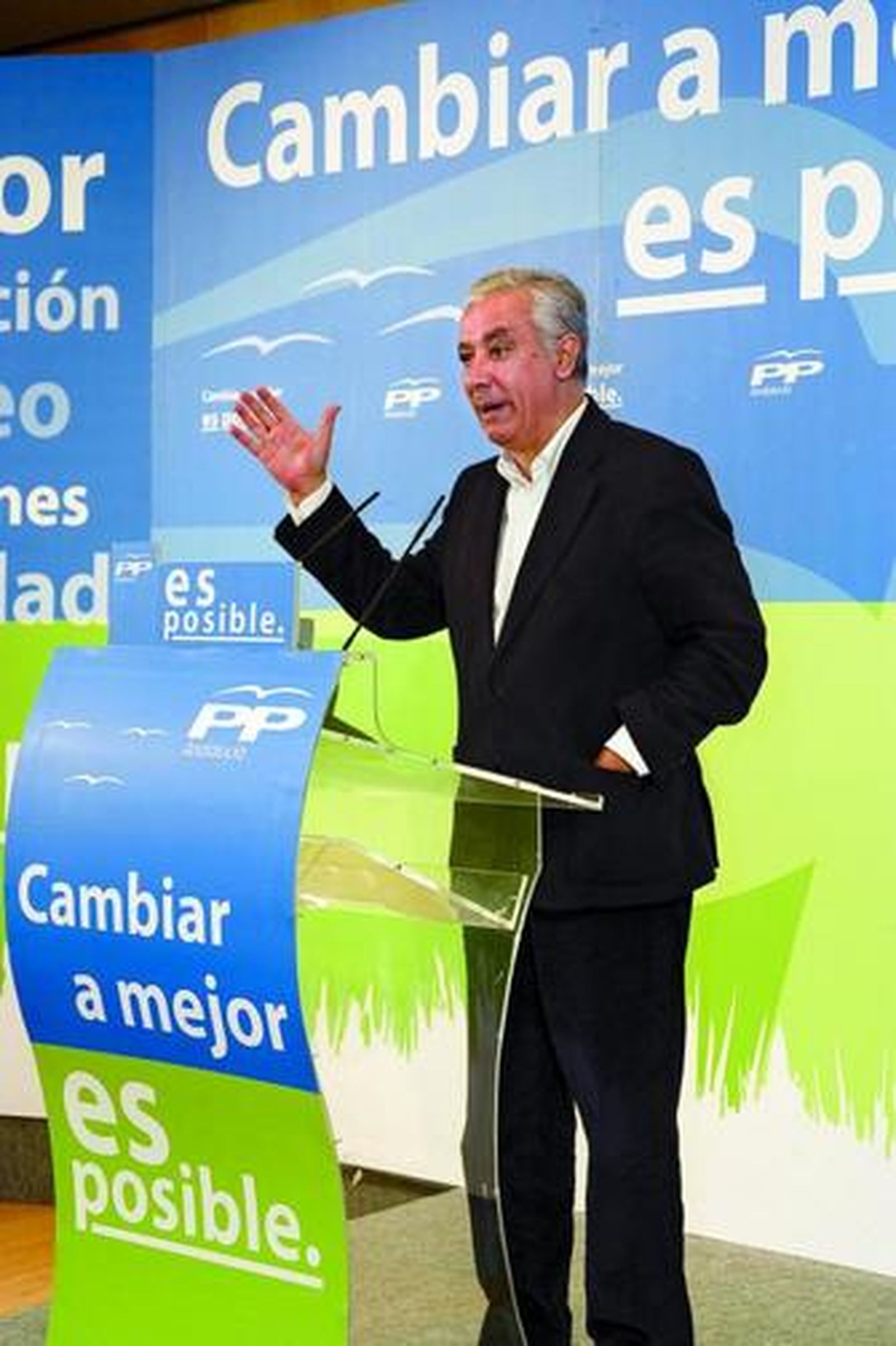 El candidato a la presidencia de la Junta por el PP, Javier Arenas, ayer en un acto.