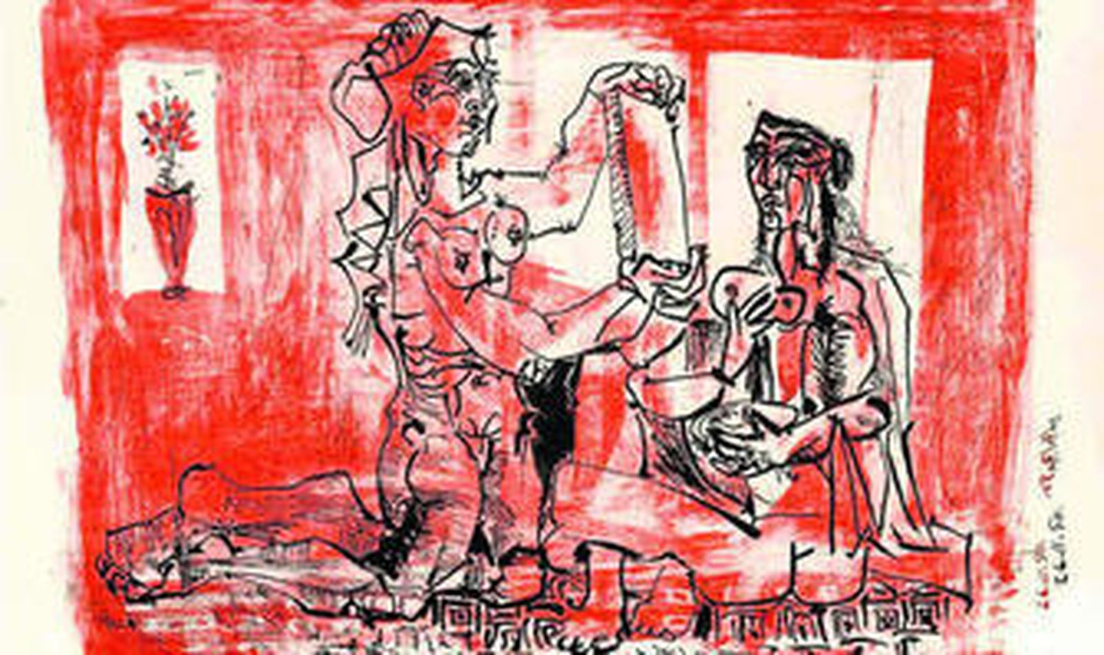 Uno de los grabados de Picasso de inspiración renacentista que integran la muestra.