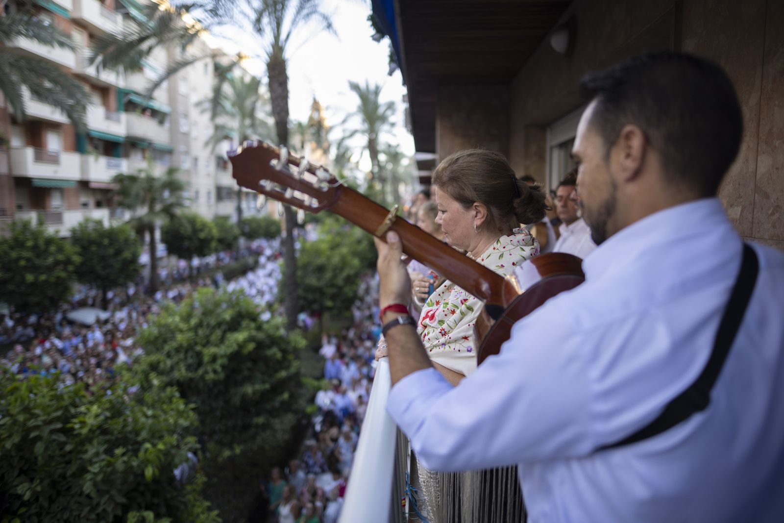 Imágenes de la salida de la Virgen de la Cinta desde la Catedral hacia el Santuario