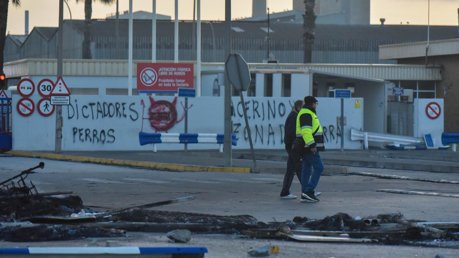 Imágenes de la tercera jornada de huelga en Acerinox