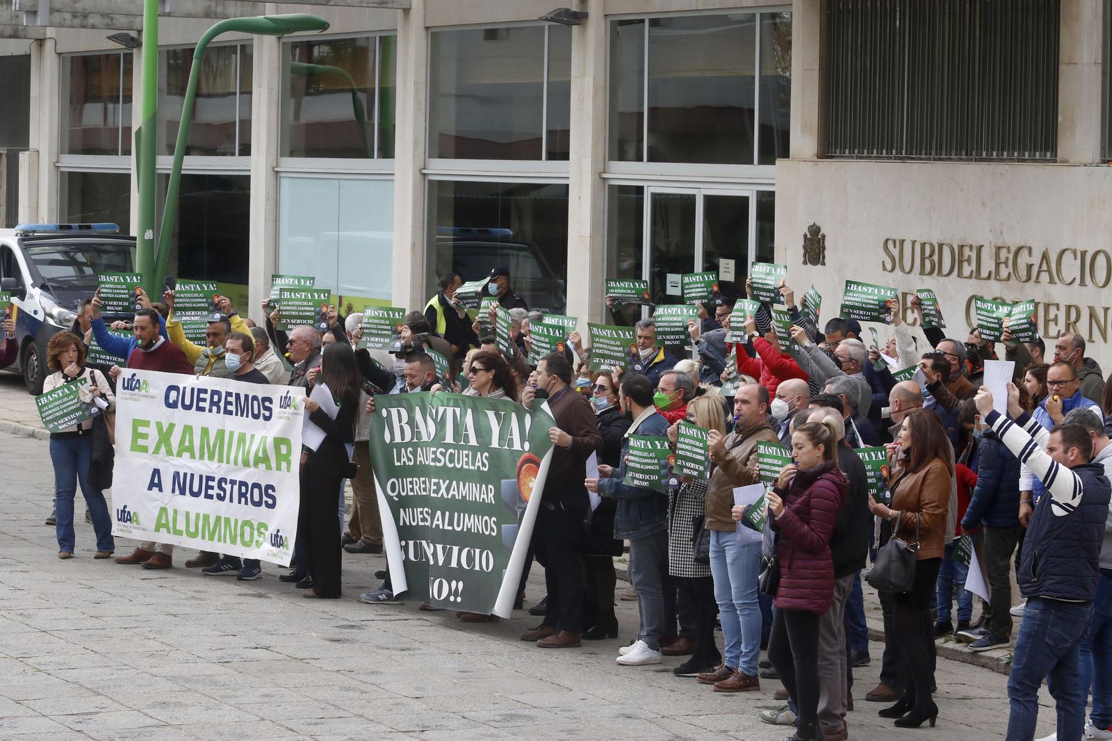 Un momento de la protesta.