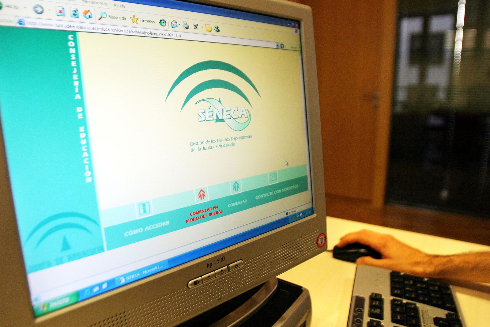 Programa Séneca donde se suben los documentos requeridos por Educación.