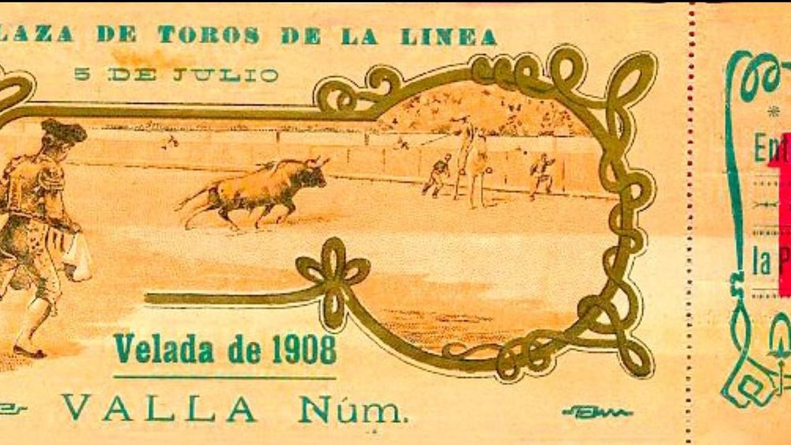 Entrada a un evento taurino, en 1908.