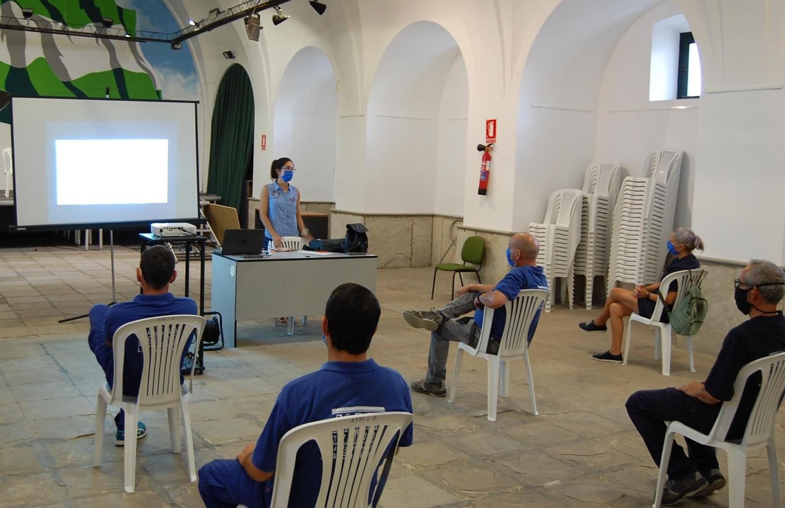 Una sesión del curso.