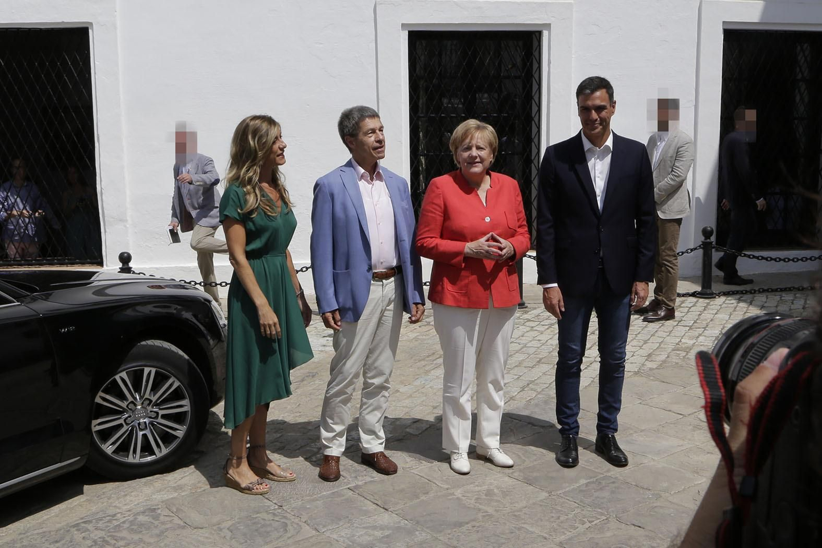 Las imágenes del encuentro entre Angela Merkel y Pedro Sánchez en Sanlúcar.