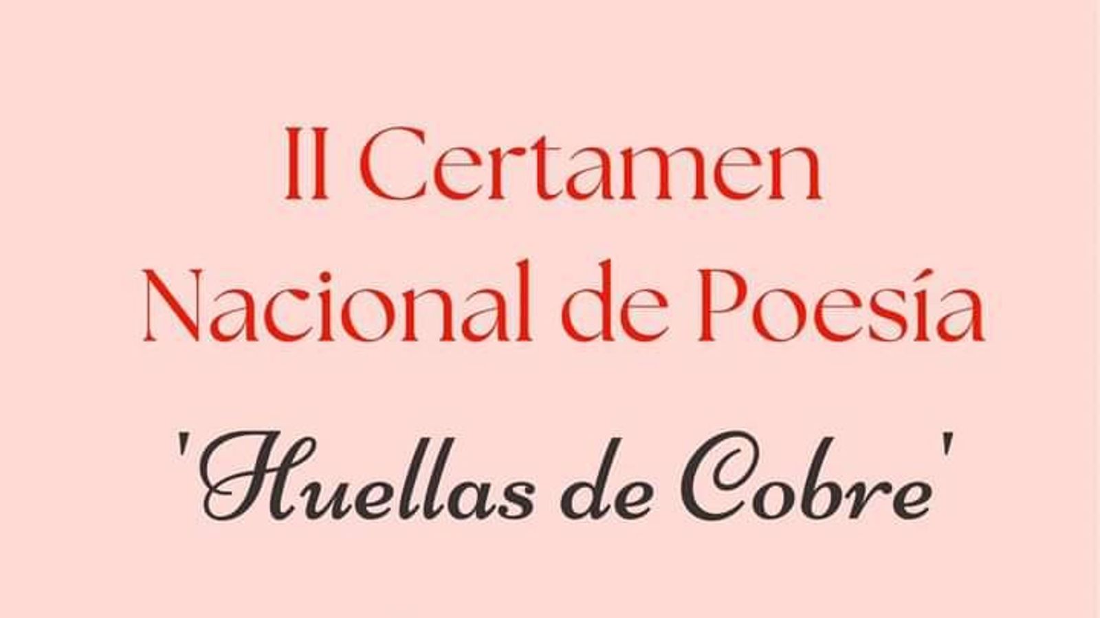 Cartel del II Certamen Nacional de Poesía.