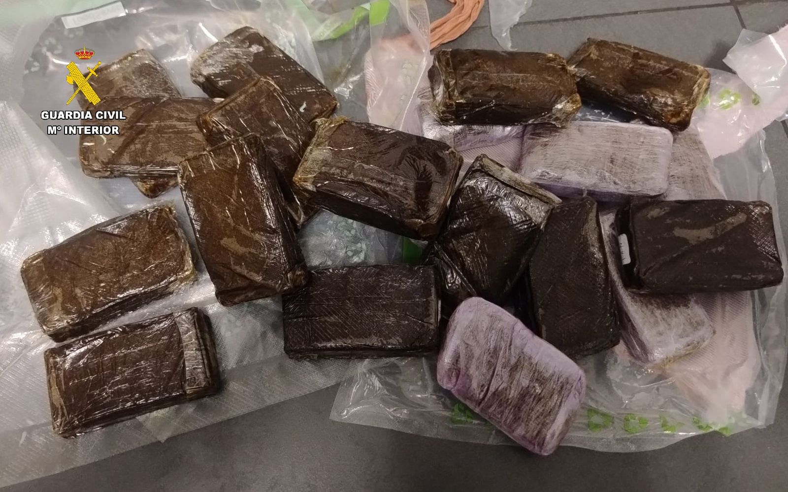 La droga intervenida.