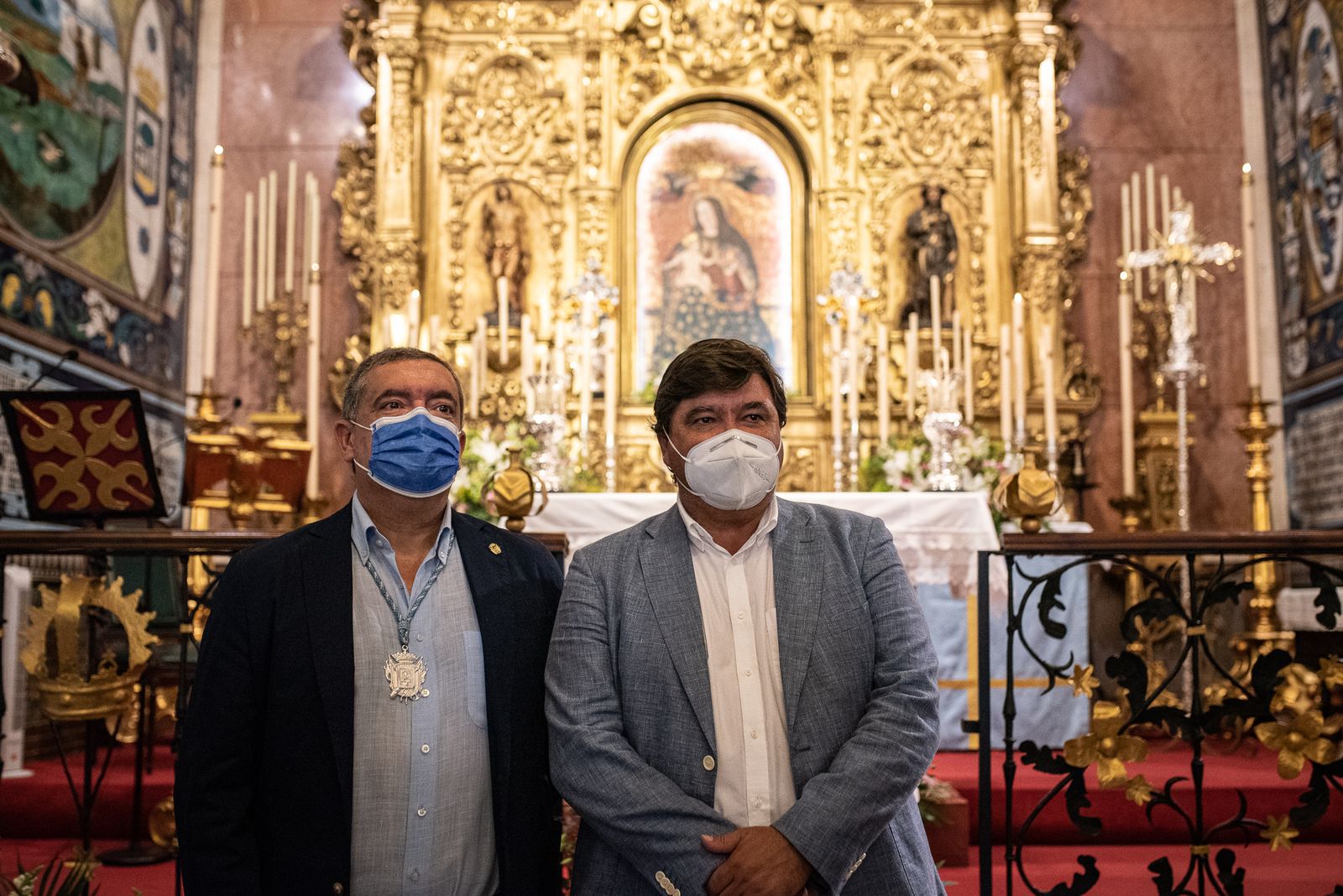 Imágenes de las ofrendas institucionales a la Virgen de La Cinta