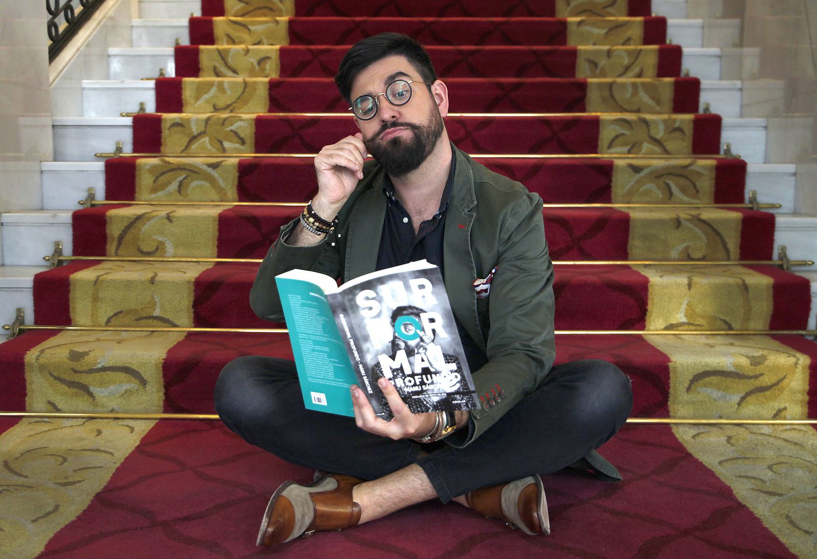 El humorista durante la presentación de su libro.