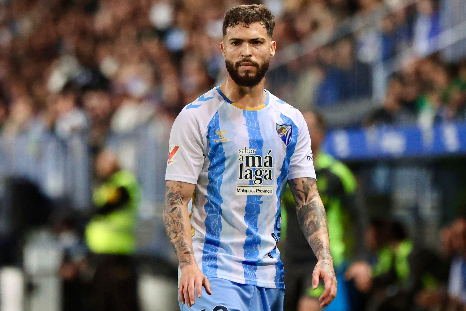 Dani Sánchez, serio, ante el Zaragoza.