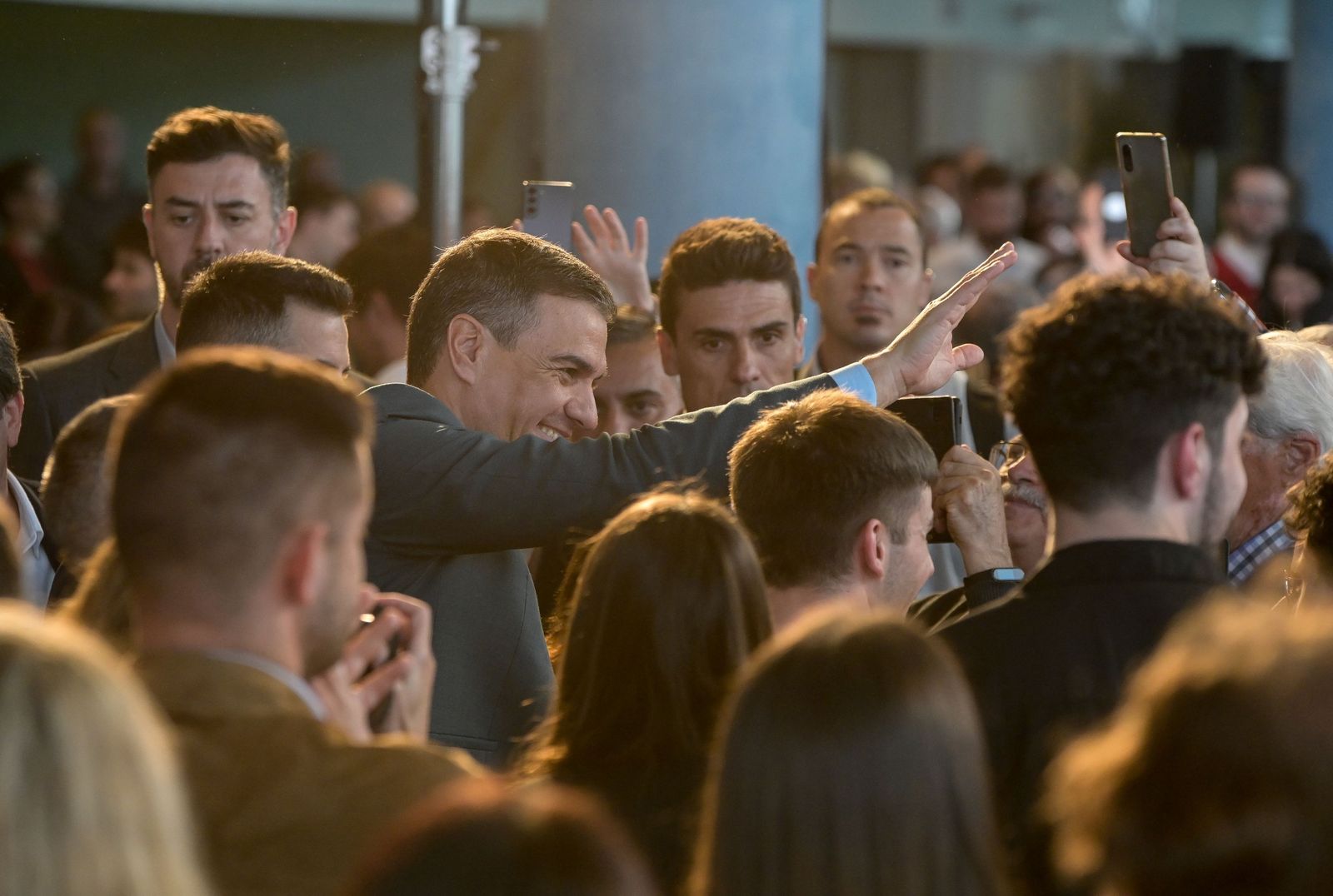 El presidente del Gobierno, Pedro Sánchez, en un acto en La Coruña.