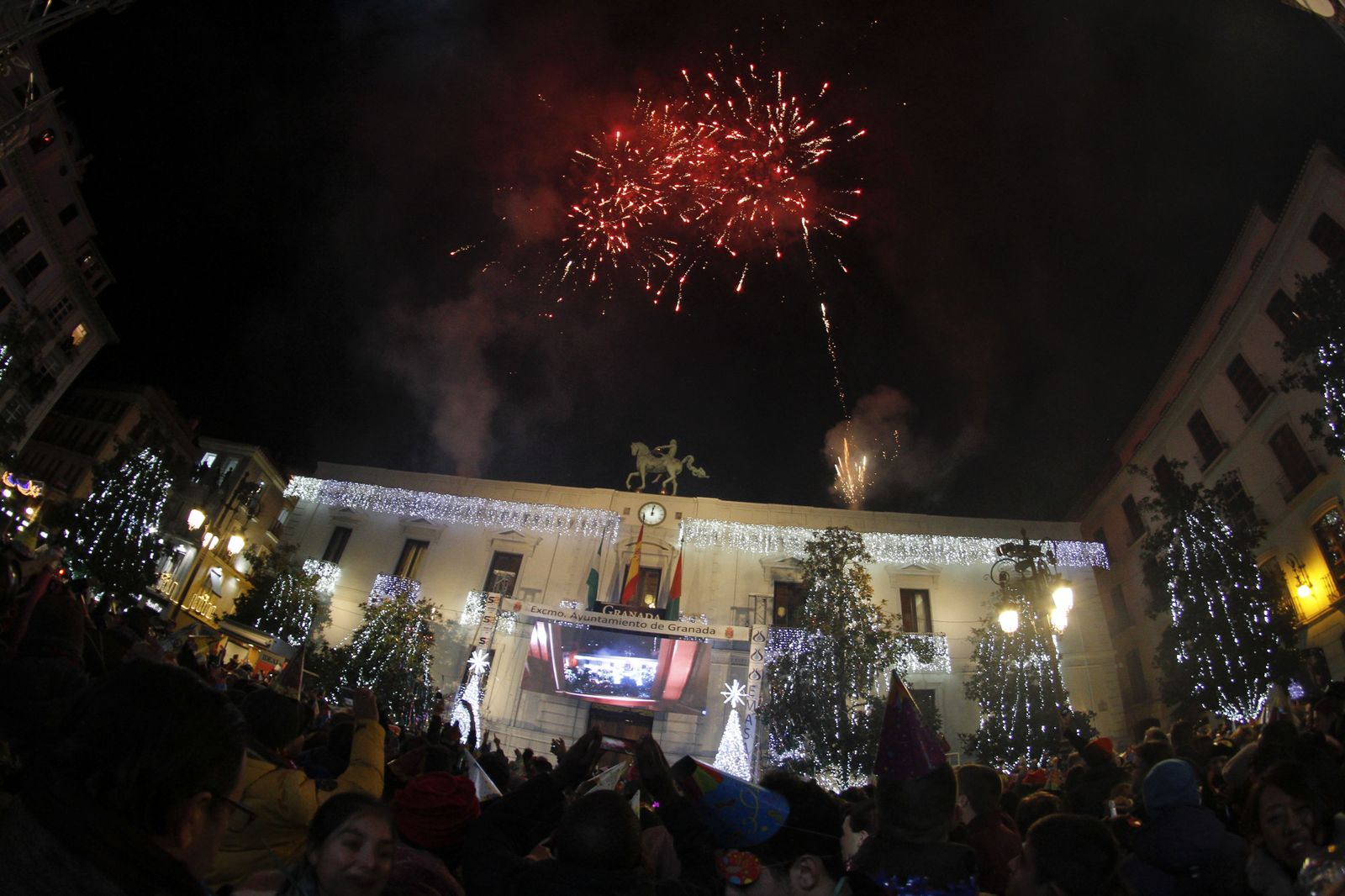 Fiesta de Fin de Año en la Plaza del Carmen.