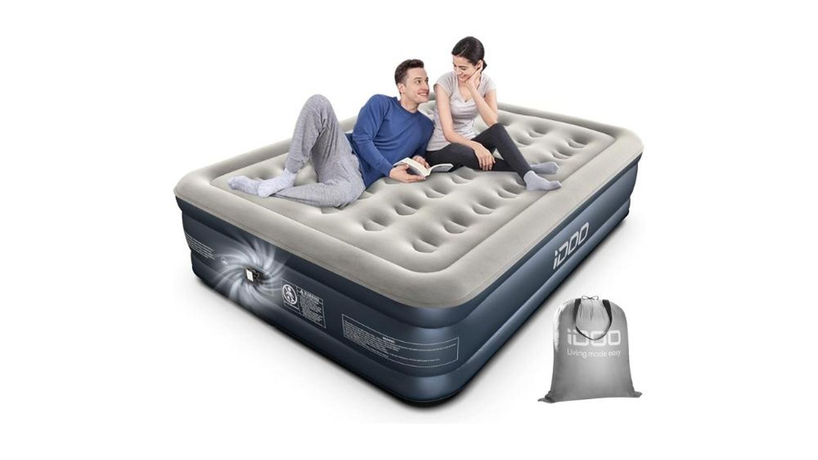 Colchón hinchable con bomba de inflado iDOO
