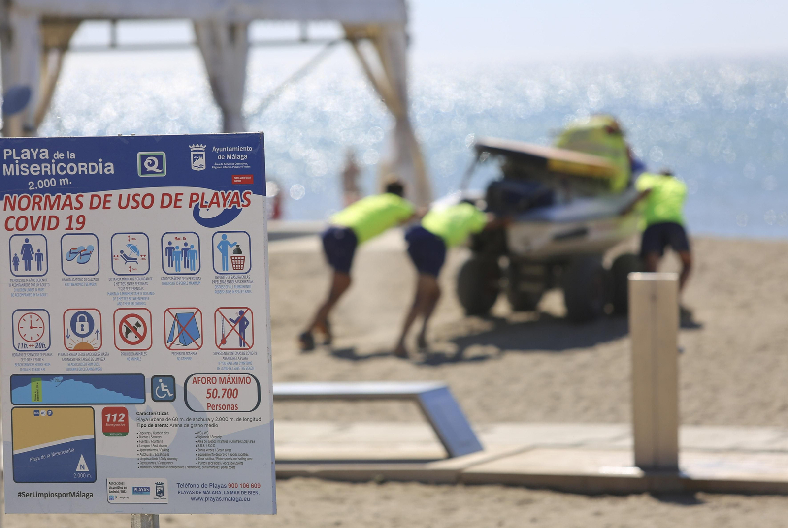 Fotos de la playa en Málaga, donde escapar del calor