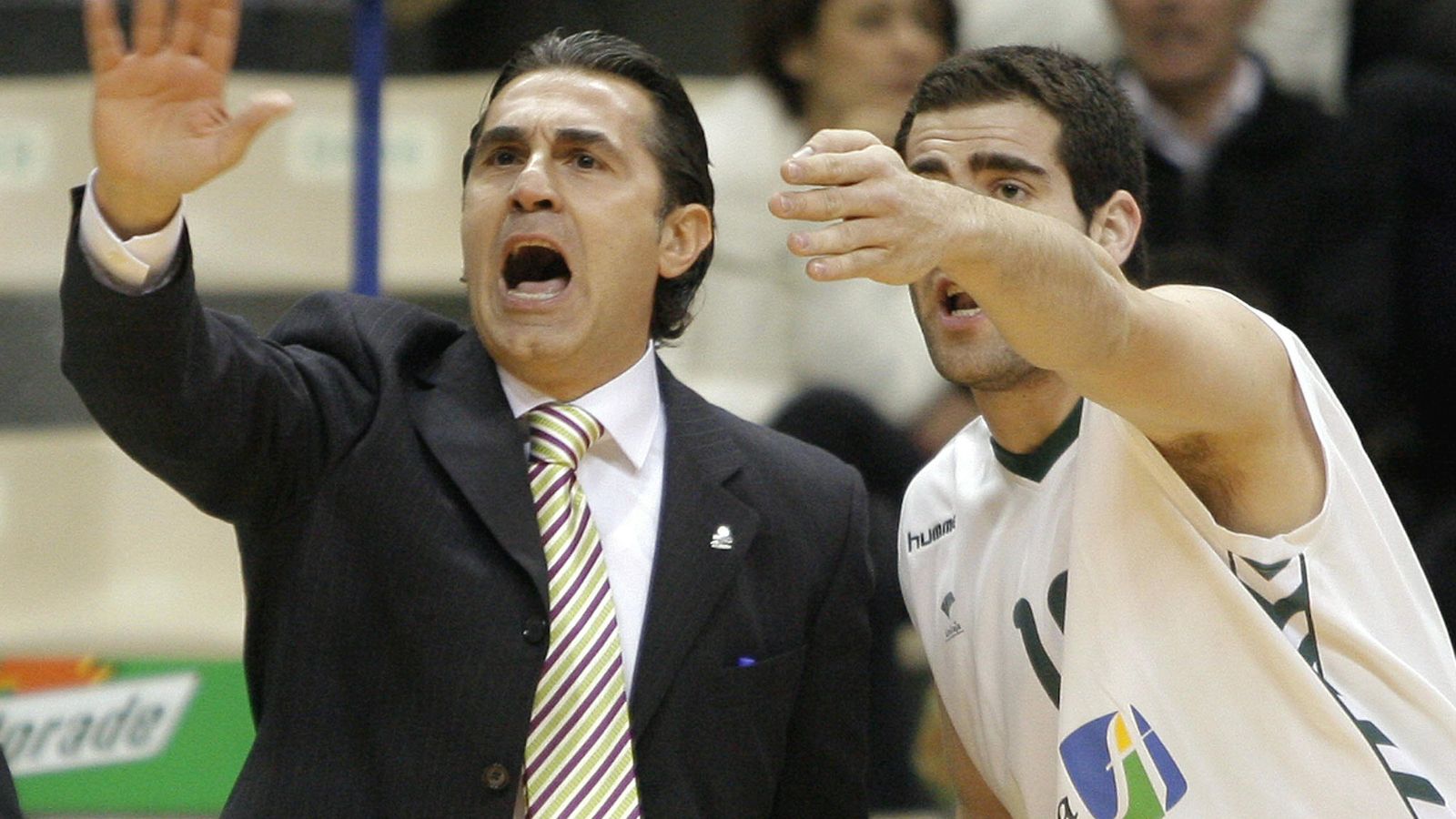 Scariolo y Cabezas, durante un partido.