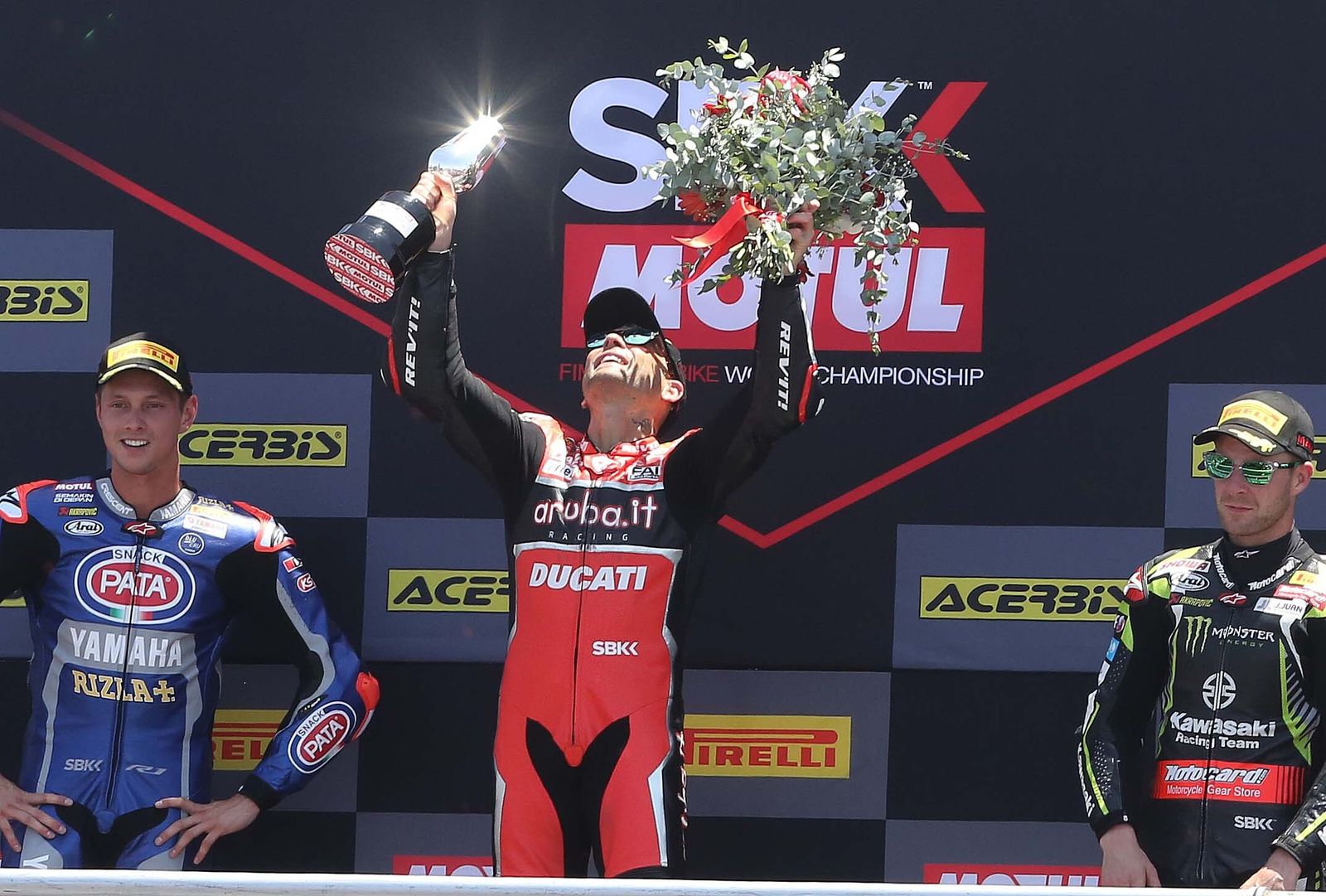 Álvaro Bautista dedicó a su abuelo el triunfo en Jerez de 2019.