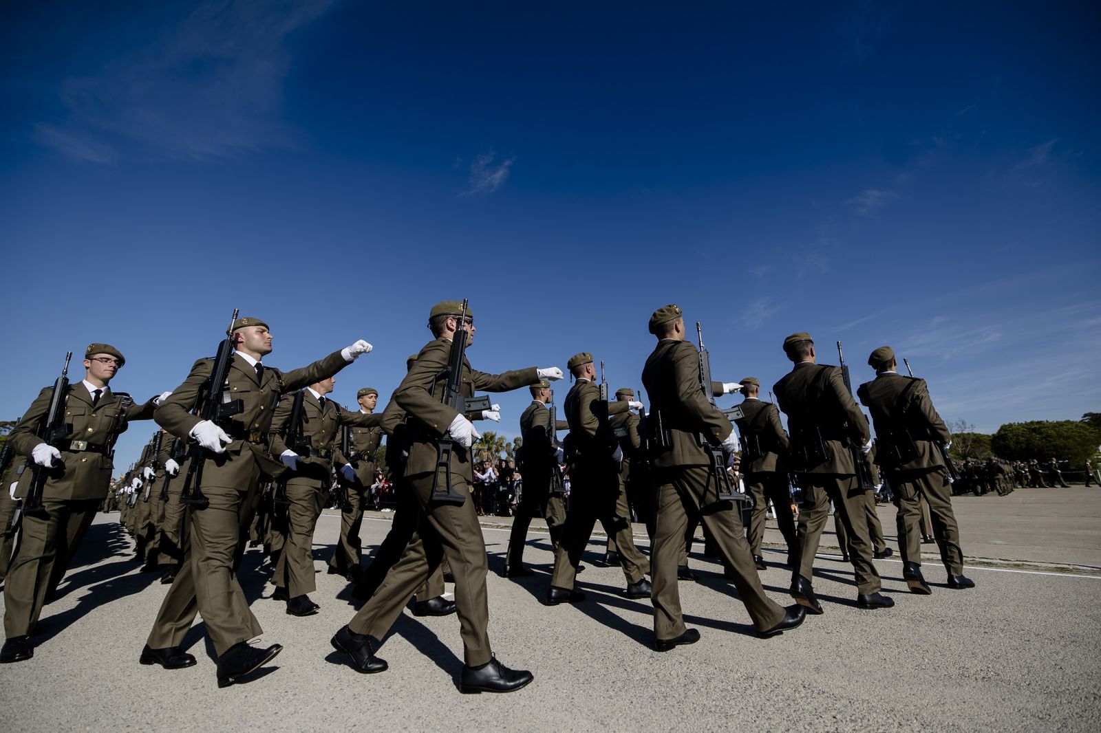 Las imágenes de la multitudinaria Jura de Bandera en Camposoto