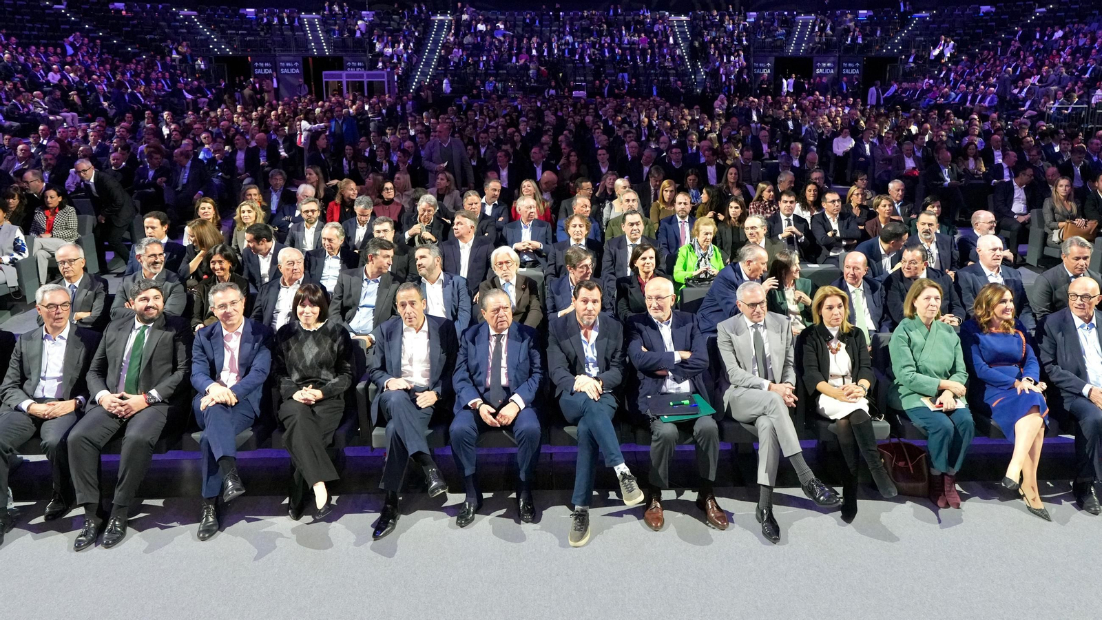 Imagen del Roig Arena, donde se dieron cita 2.500 personas en el 8º Acto Empresarial por el Corredor Mediterráneo.