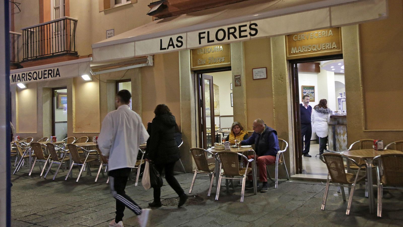 La freiduría Las Flores, en la plaza que lleva el mismo nombre.