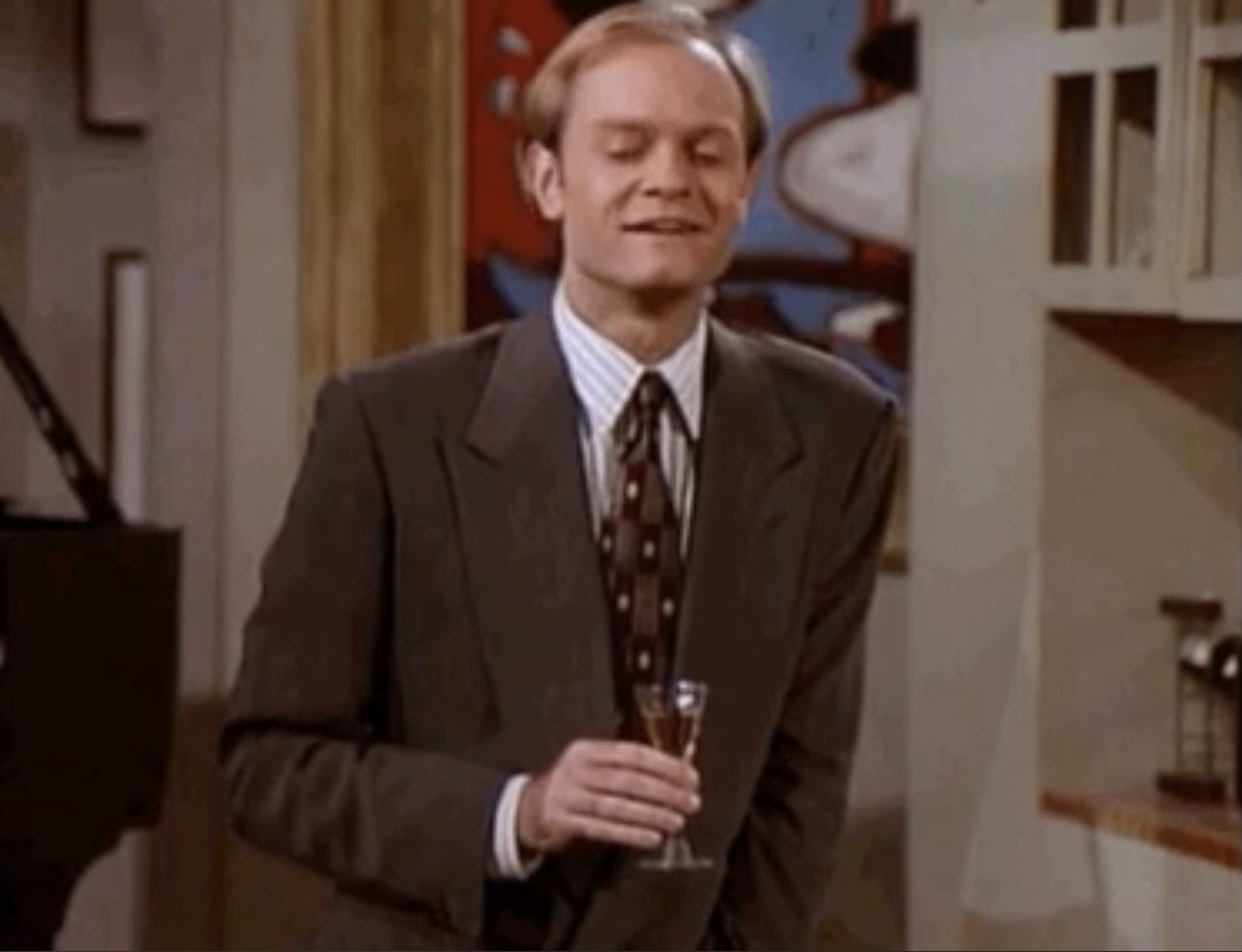 Niles Crane y su copa de jerez.