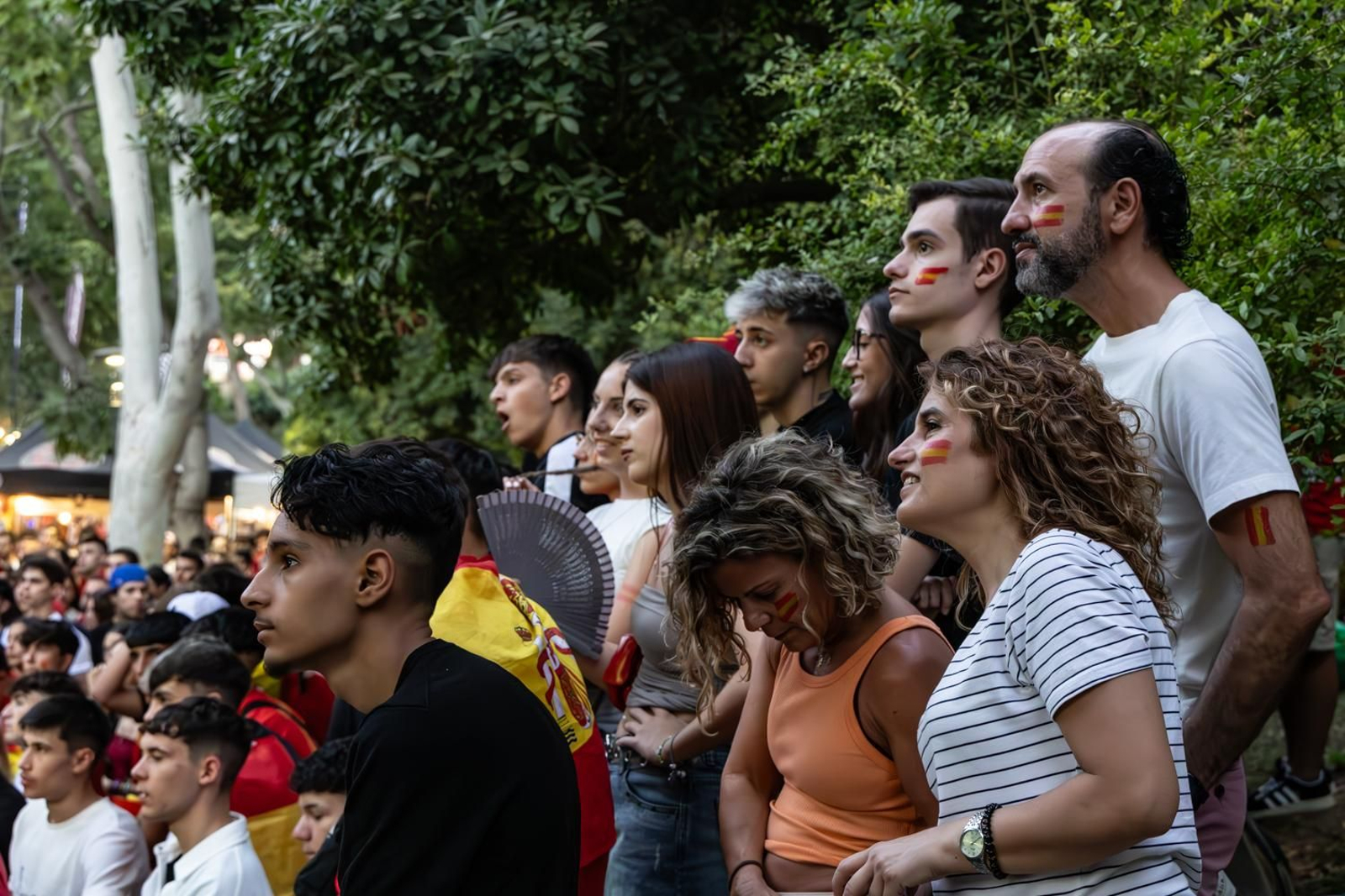 La euforia jiennense por la victoria de España, imágenes