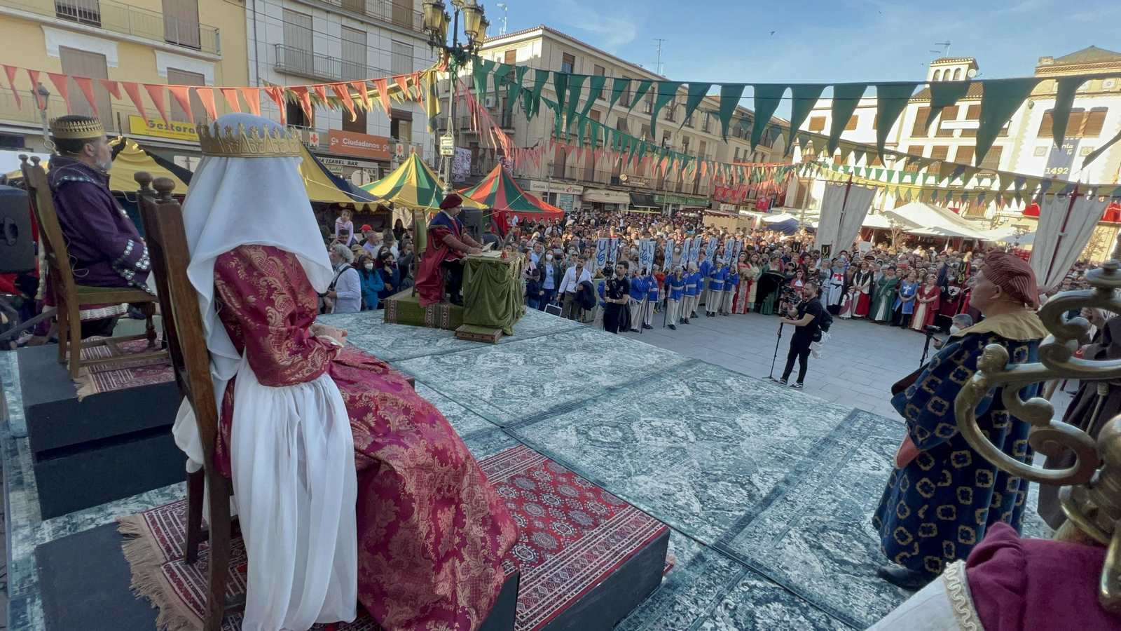 Recreación del acto de firma de las Capitulaciones en Santa Fe