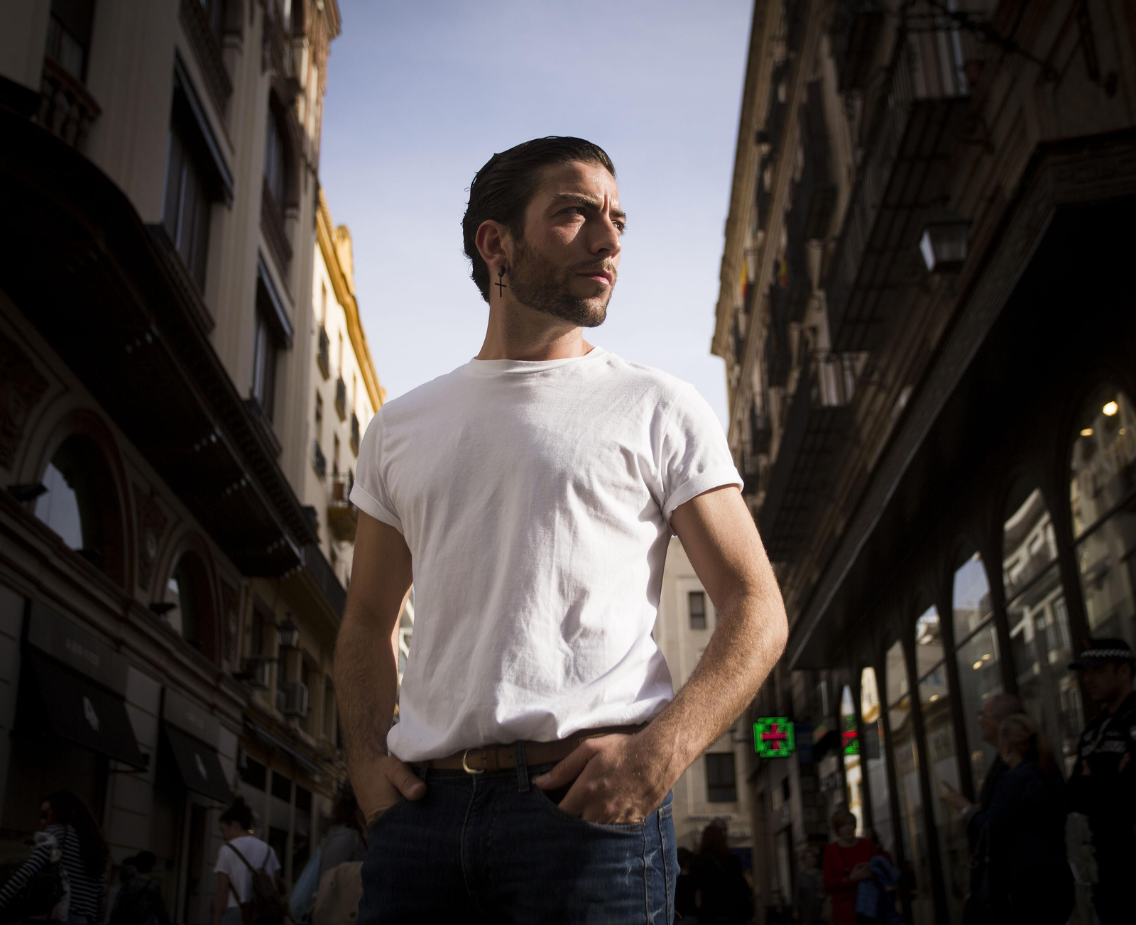 David Coria, retratado en una calle del centro de Sevilla.