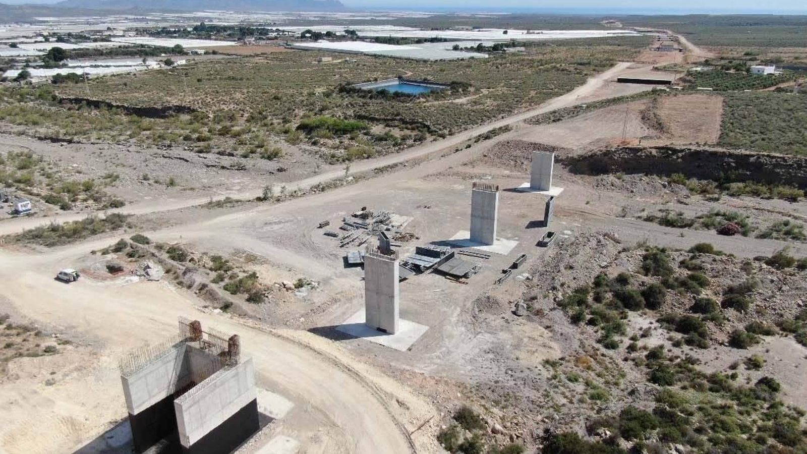 Alzados del viaducto Inox en el tramo Nijar-Río Andarax