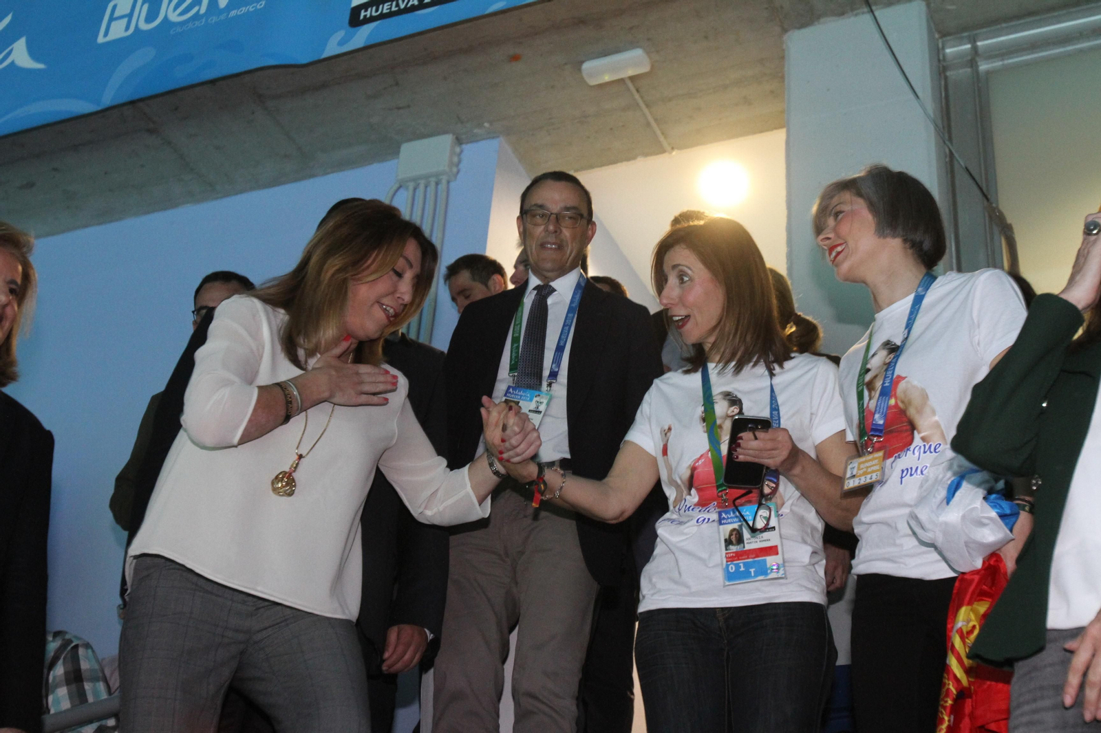 Diversas autoridades quisieron acompañar a la campeona en la gran final.