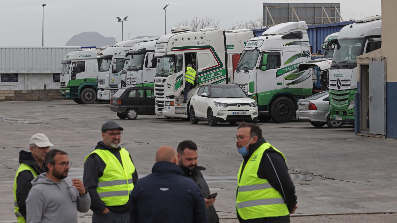 Fotos de la cuarta jornada de huelga de camioneros en Algeciras