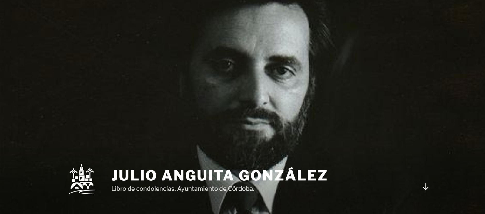 Libro de condolencias virtual habilitado por el Ayuntamiento por la muerte de Julio Anguita.