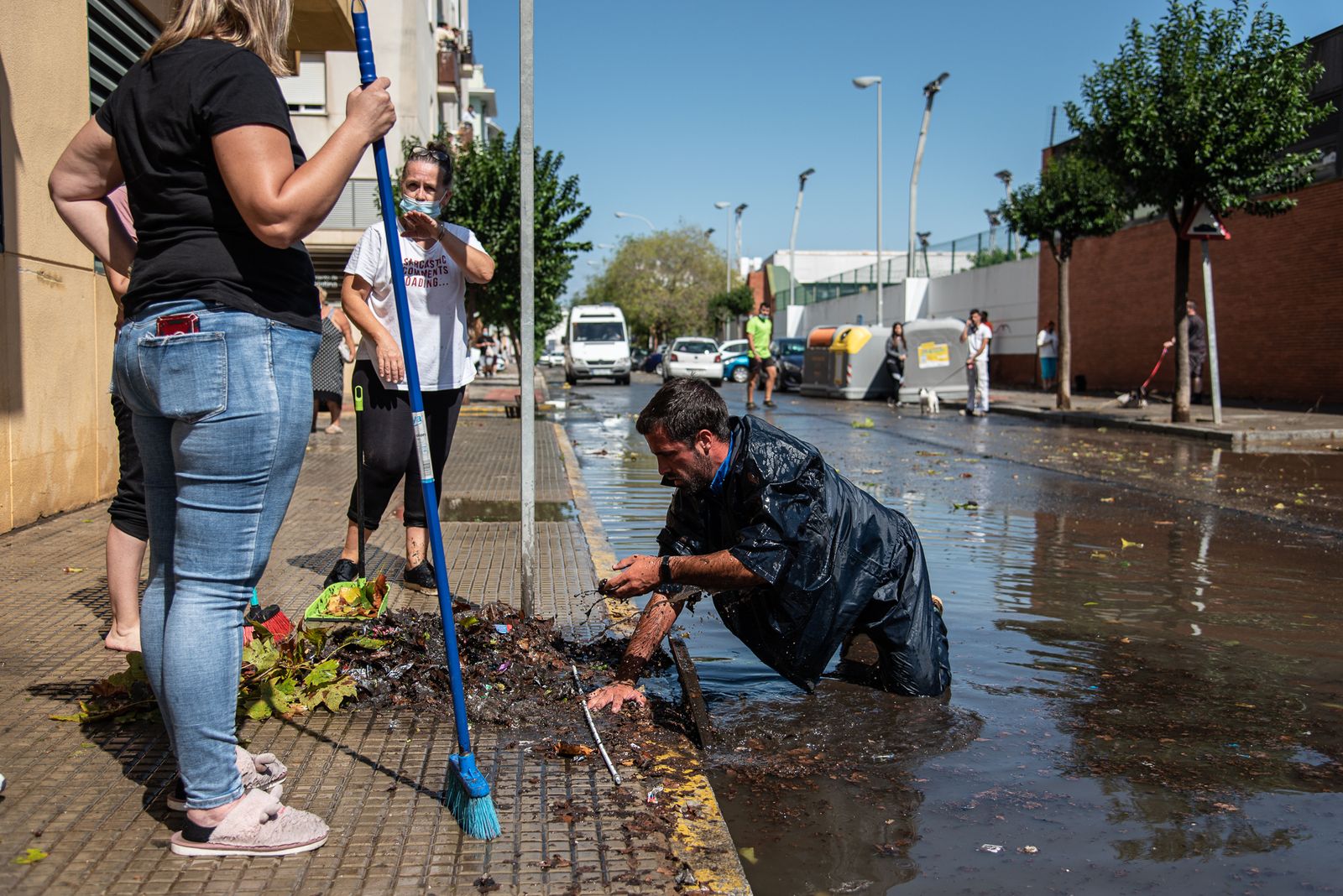 Imágenes de las inundaciones causadas por la lluvia en Isla Cristina