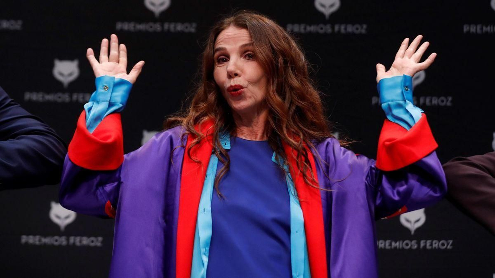 Victoria Abril, en la rueda de prensa de los 'Premios Feroz', el pasado miércoles.