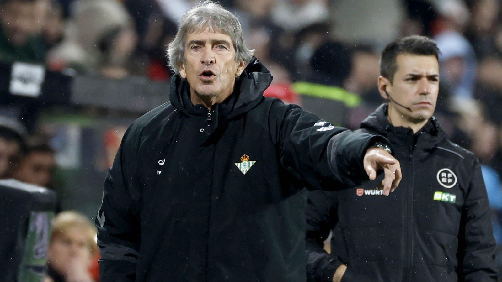 Pellegrini, en un momento del encuentro en Vallecas.