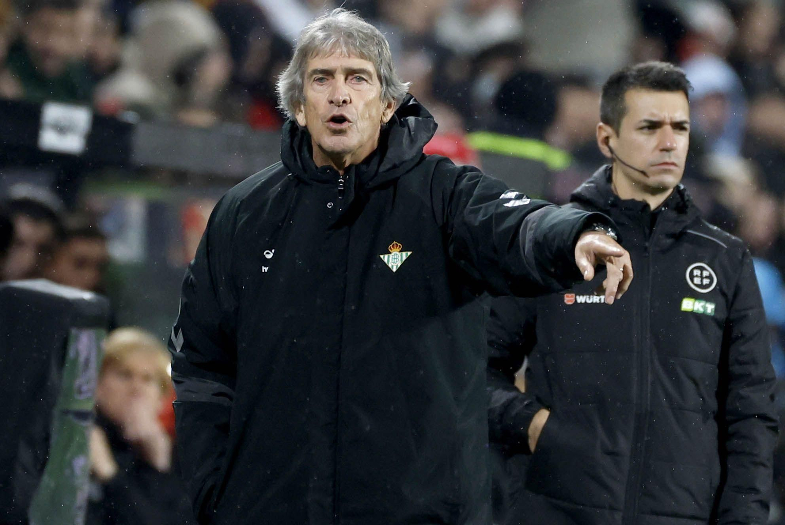 Pellegrini, en un momento del encuentro en Vallecas.