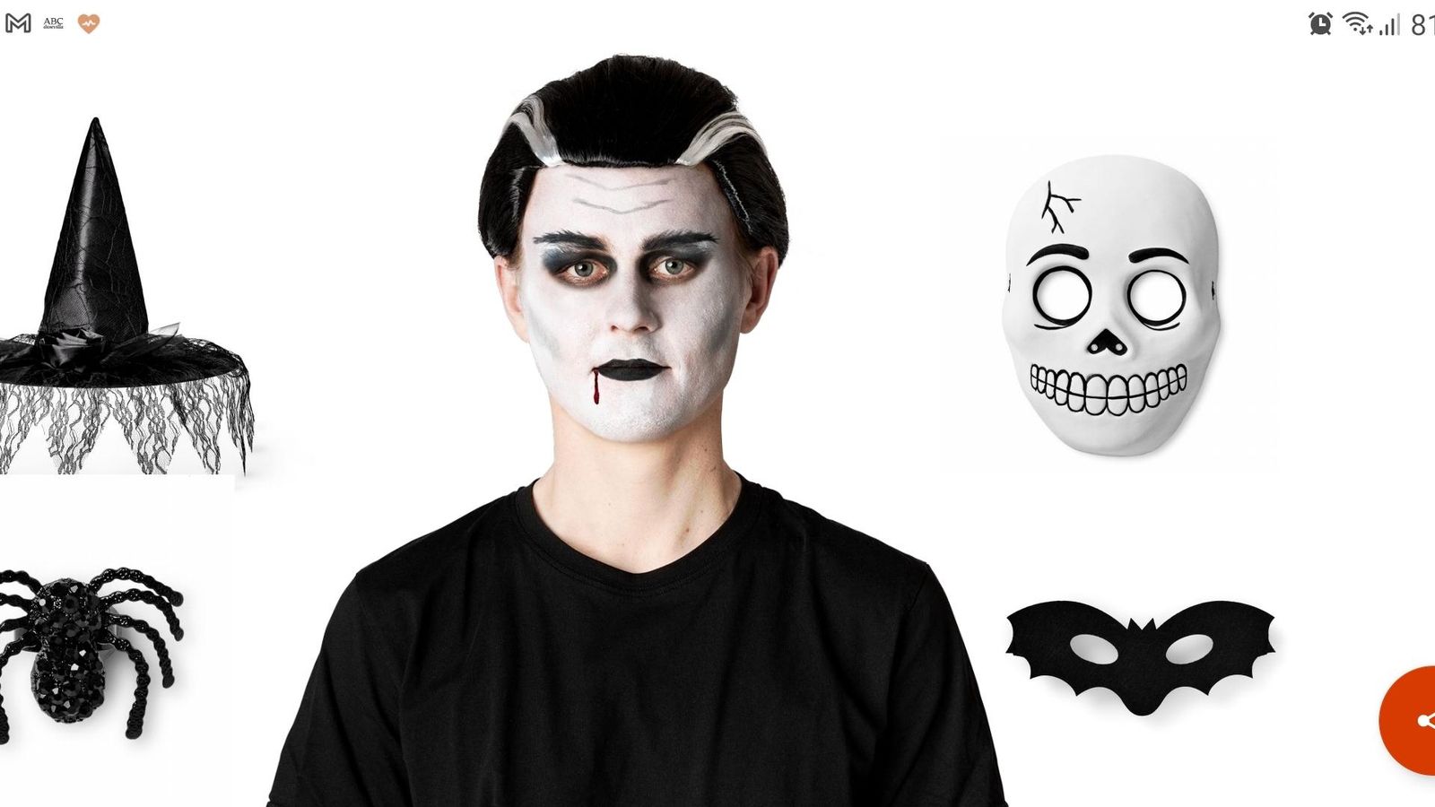 Artículos para disfrazarse en Halloween.