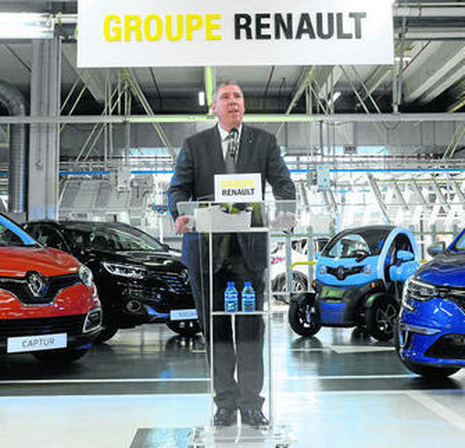 El presidente de Renault España, José Vicente de los Mozos, ayer en la Factoría de Montaje de Valladolid.