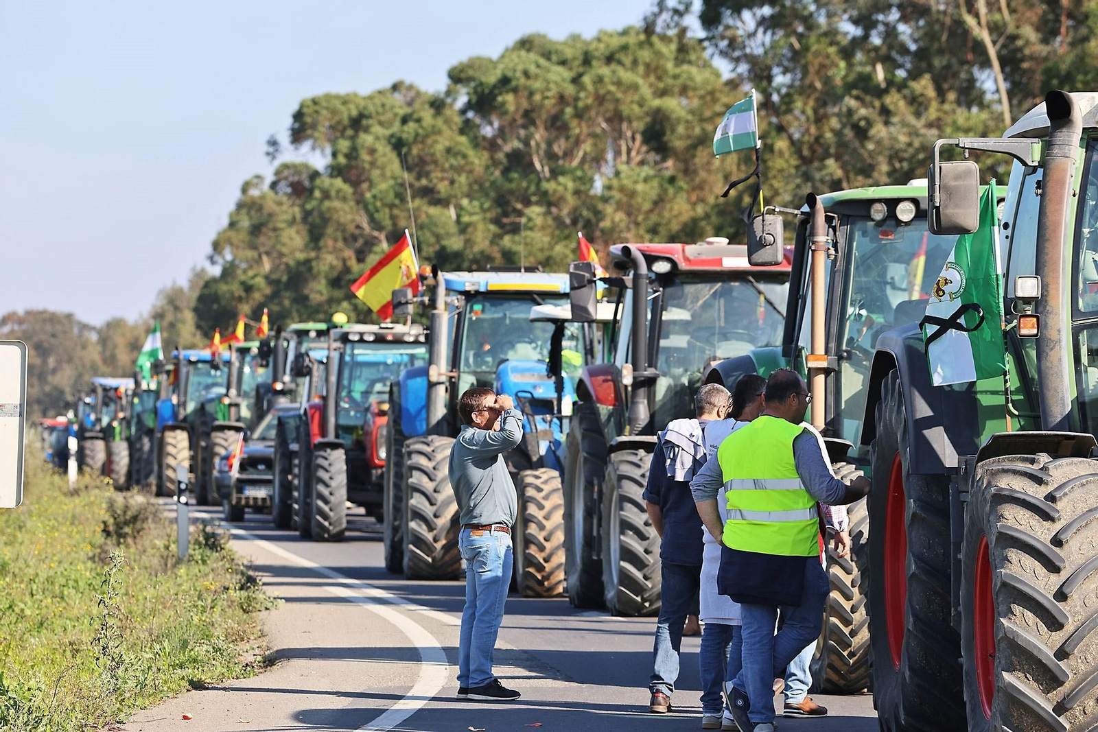 Tractorada la pasada semana en la provincia de Huelva.