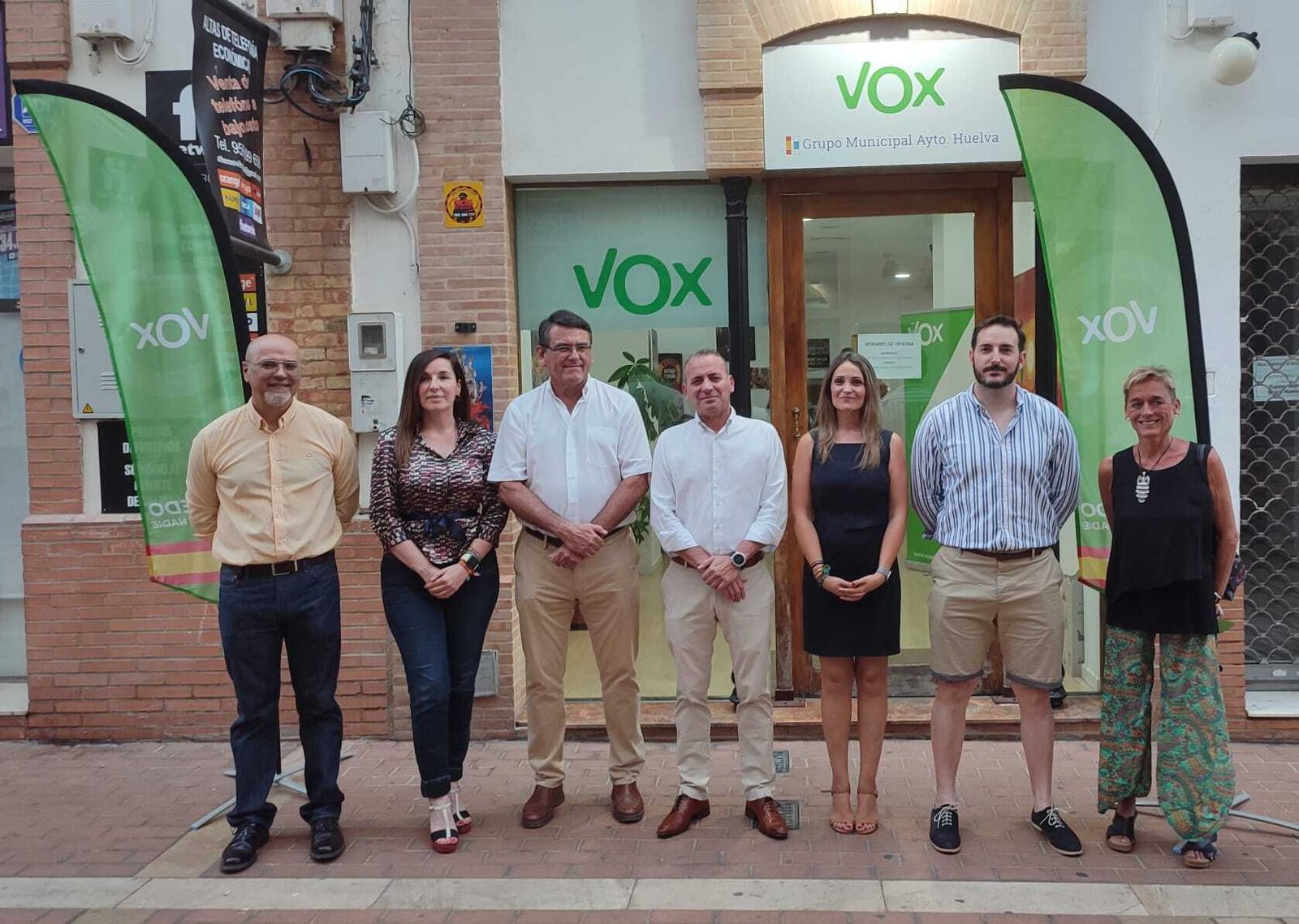 Inicio de la campaña electoral de Vox en Huelva.