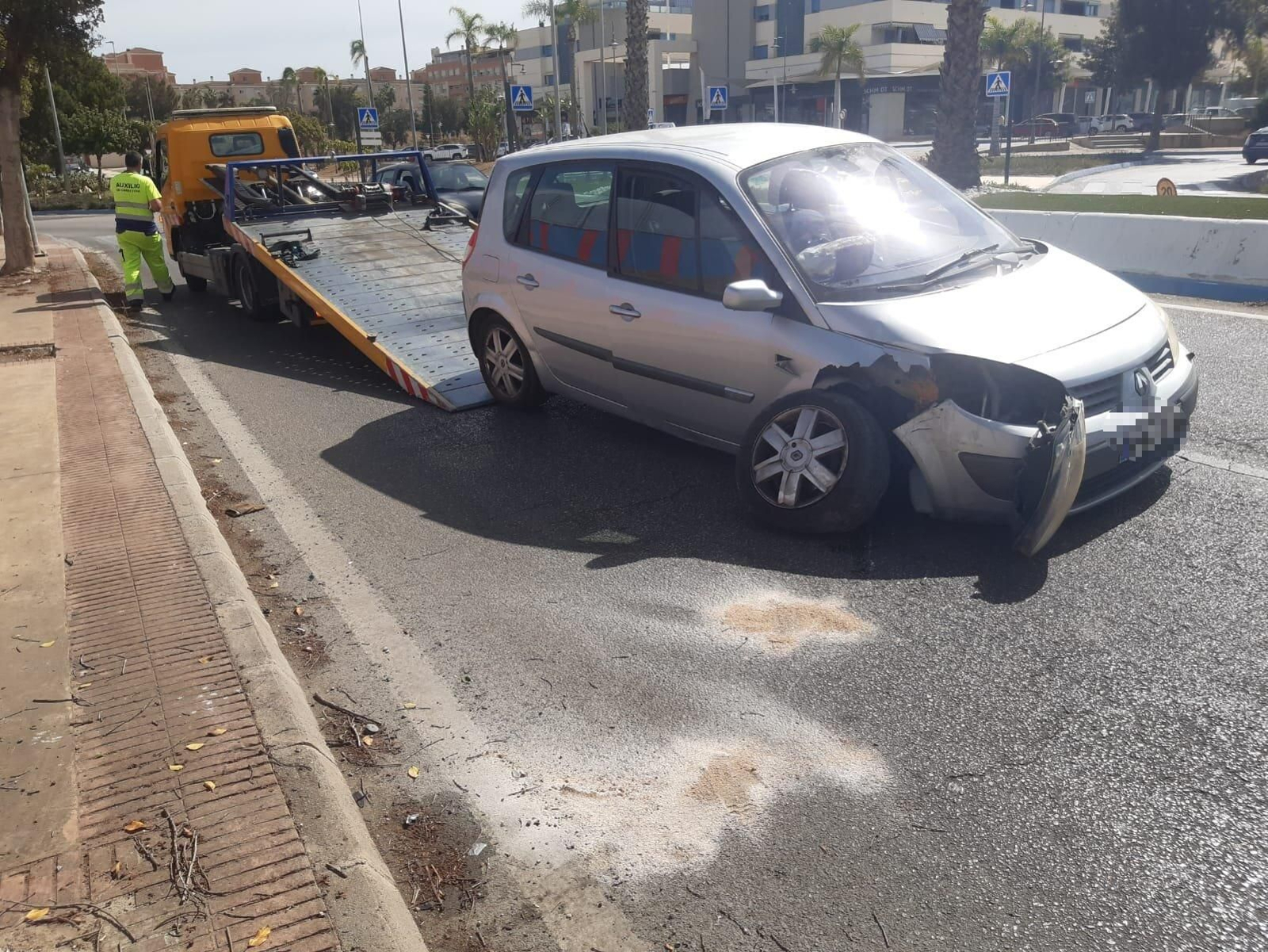 Así ha quedado el coche tras el accidente