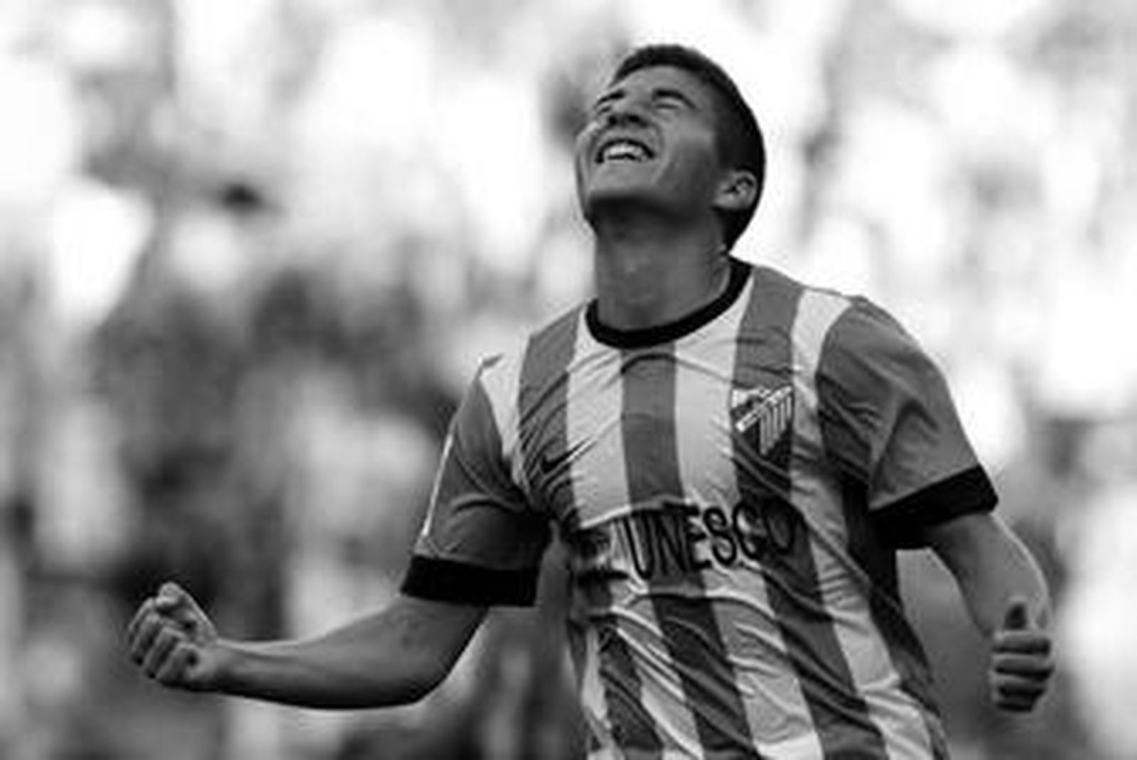 Francisco Portilo celebra el gol que metió ante el Rayo.