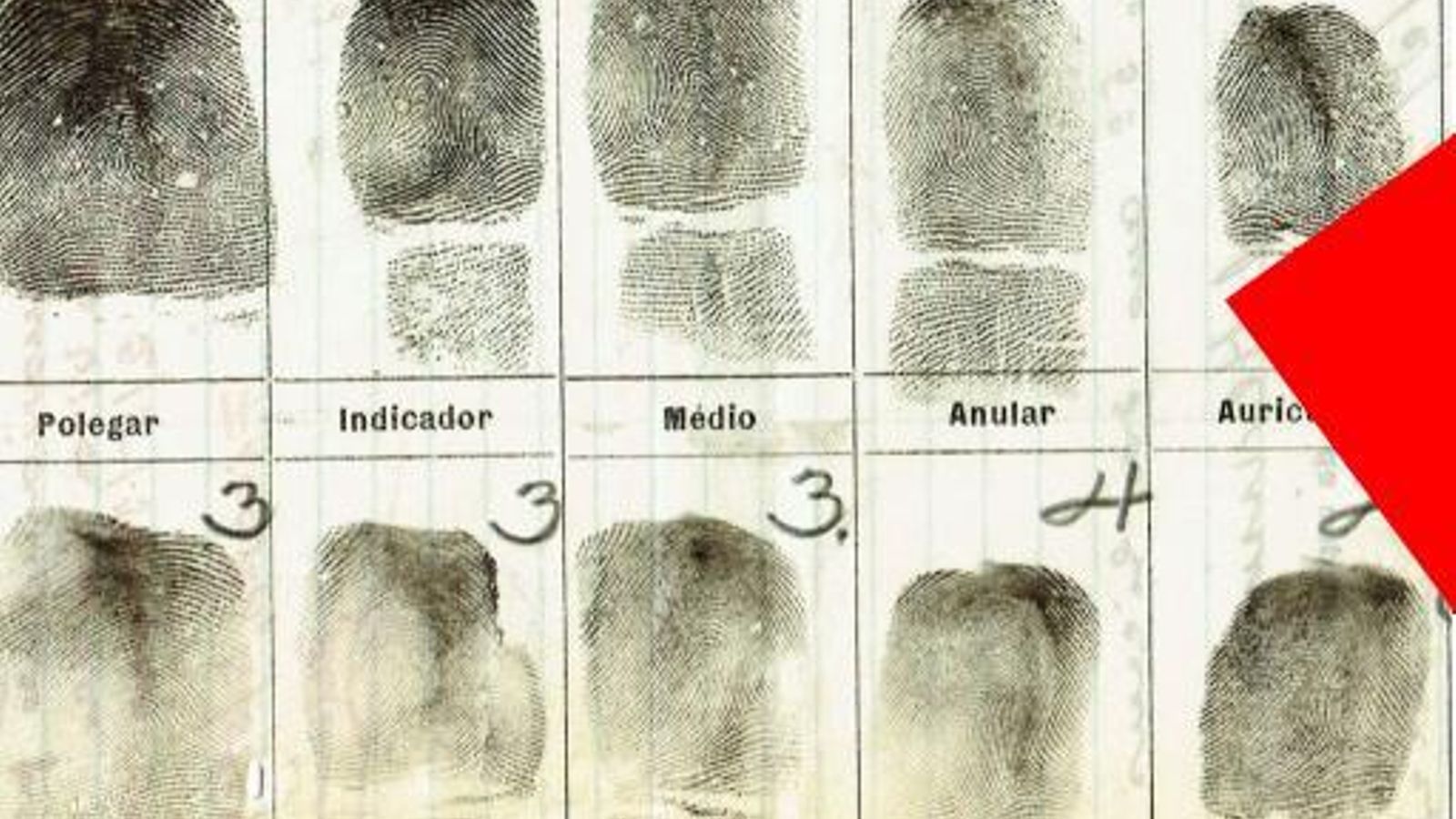 Registro de huella carcelaria.